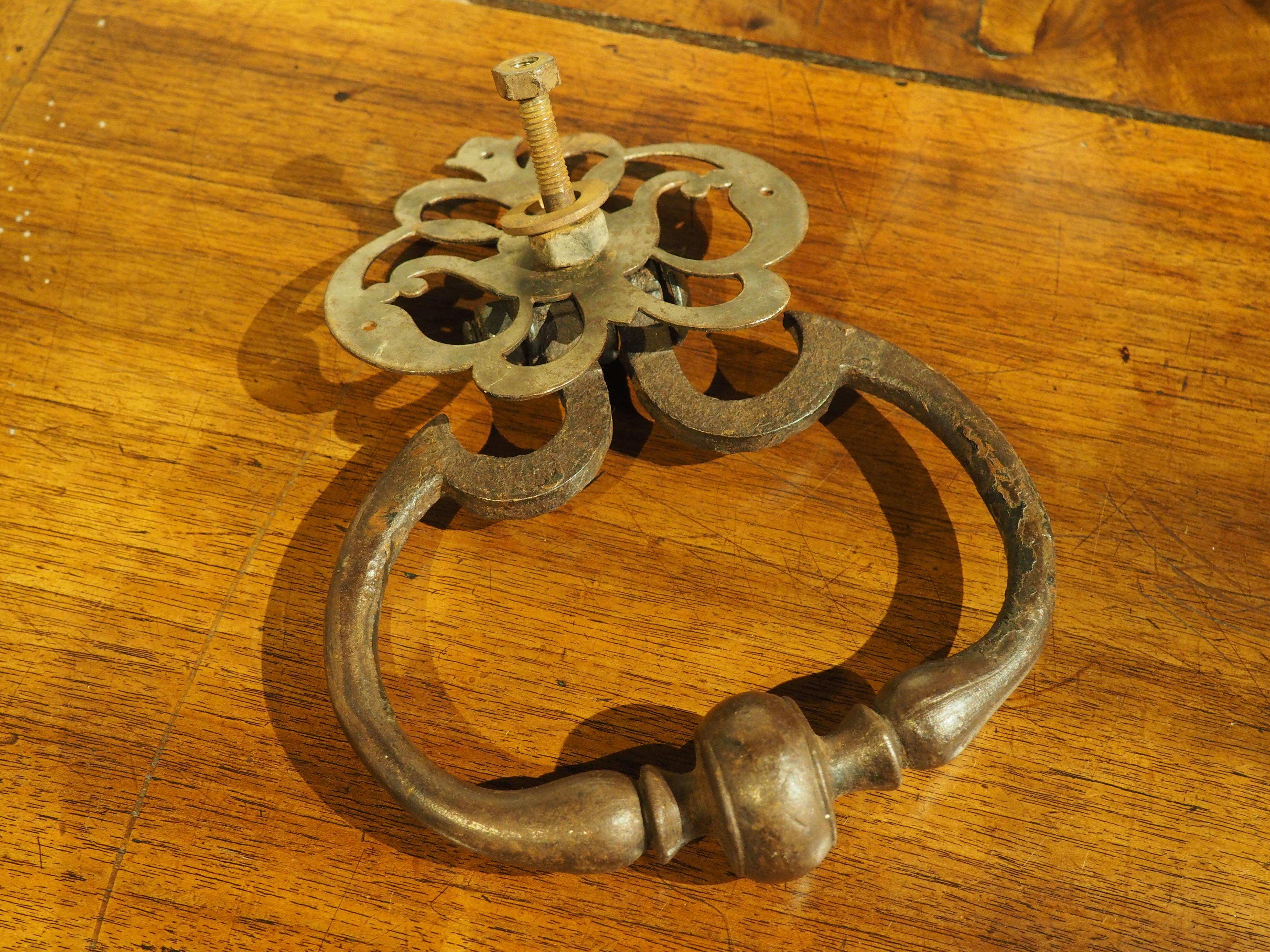 Antique Wrought Iron Door Knocker from France, 18th Century 6