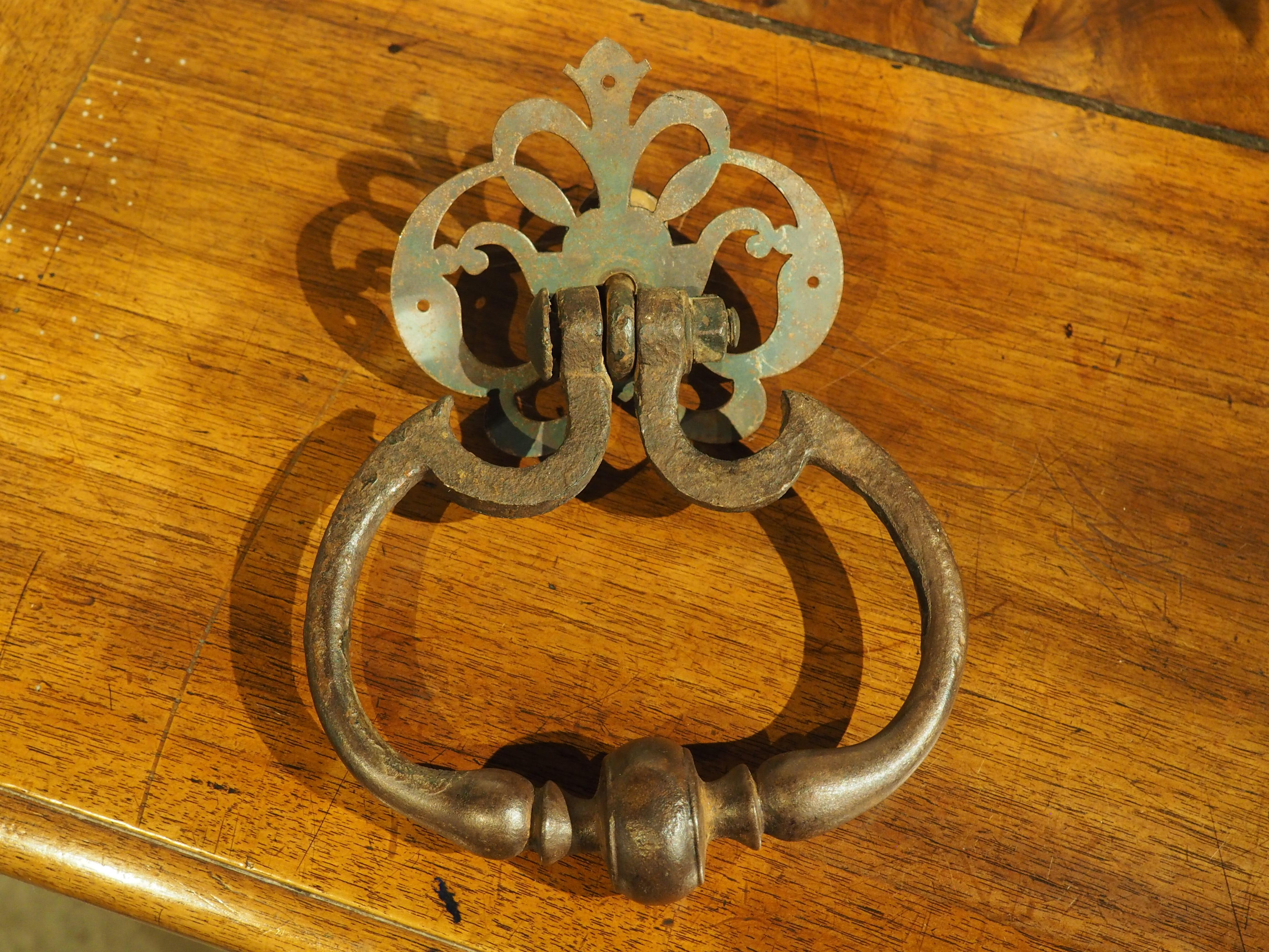 Antique Wrought Iron Door Knocker from France, 18th Century 1