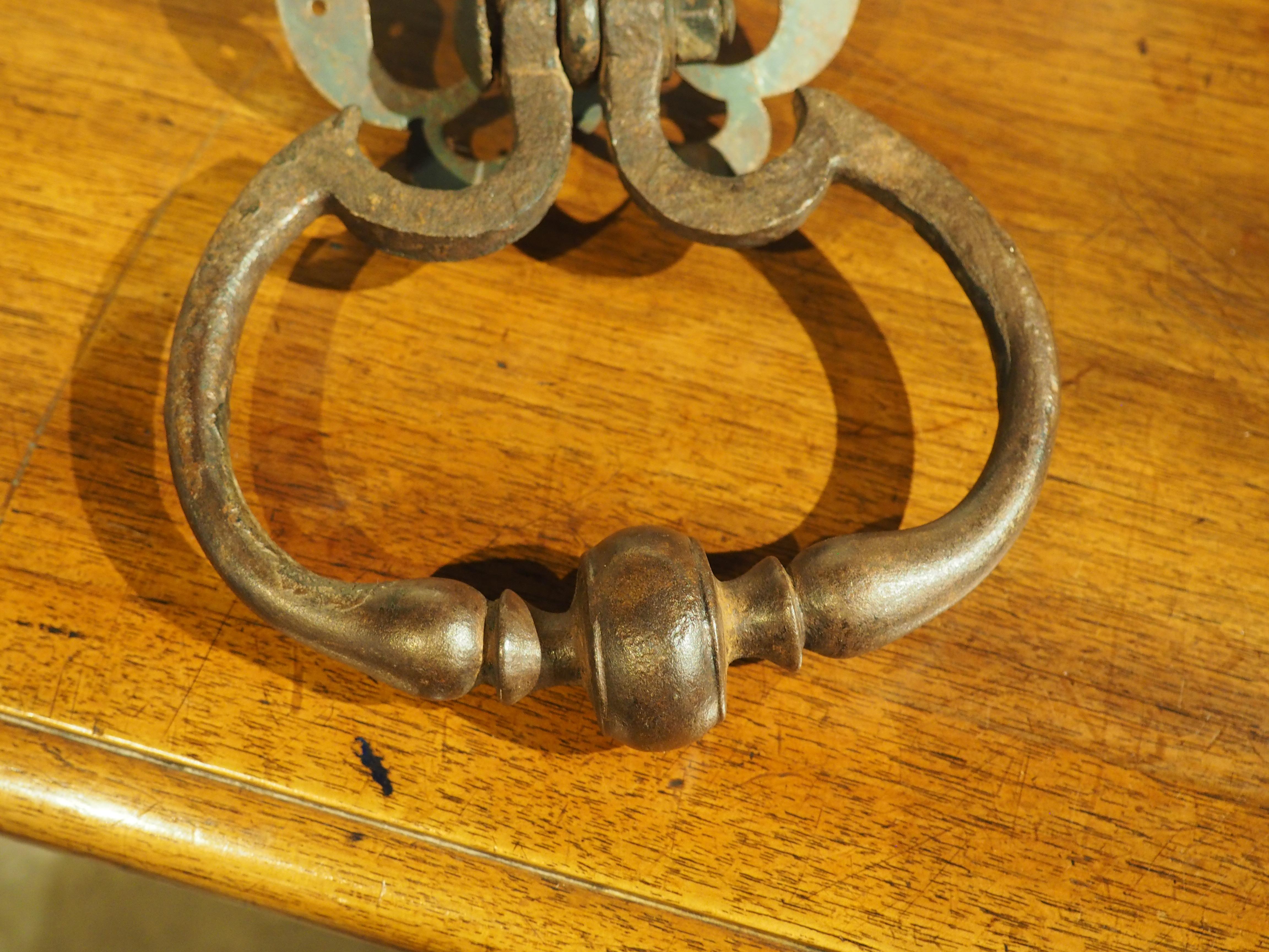 Antique Wrought Iron Door Knocker from France, 18th Century 2