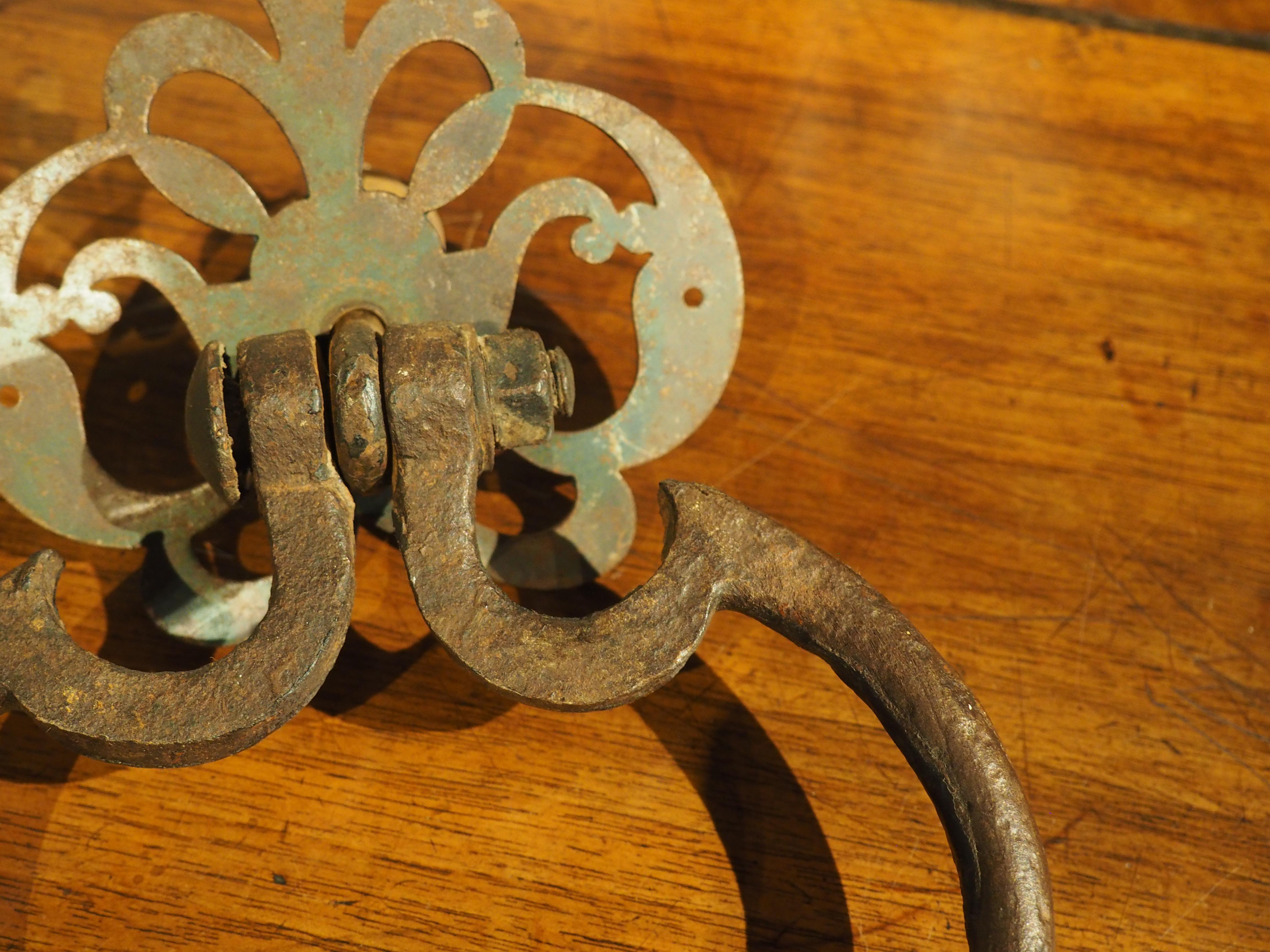Antique Wrought Iron Door Knocker from France, 18th Century 3