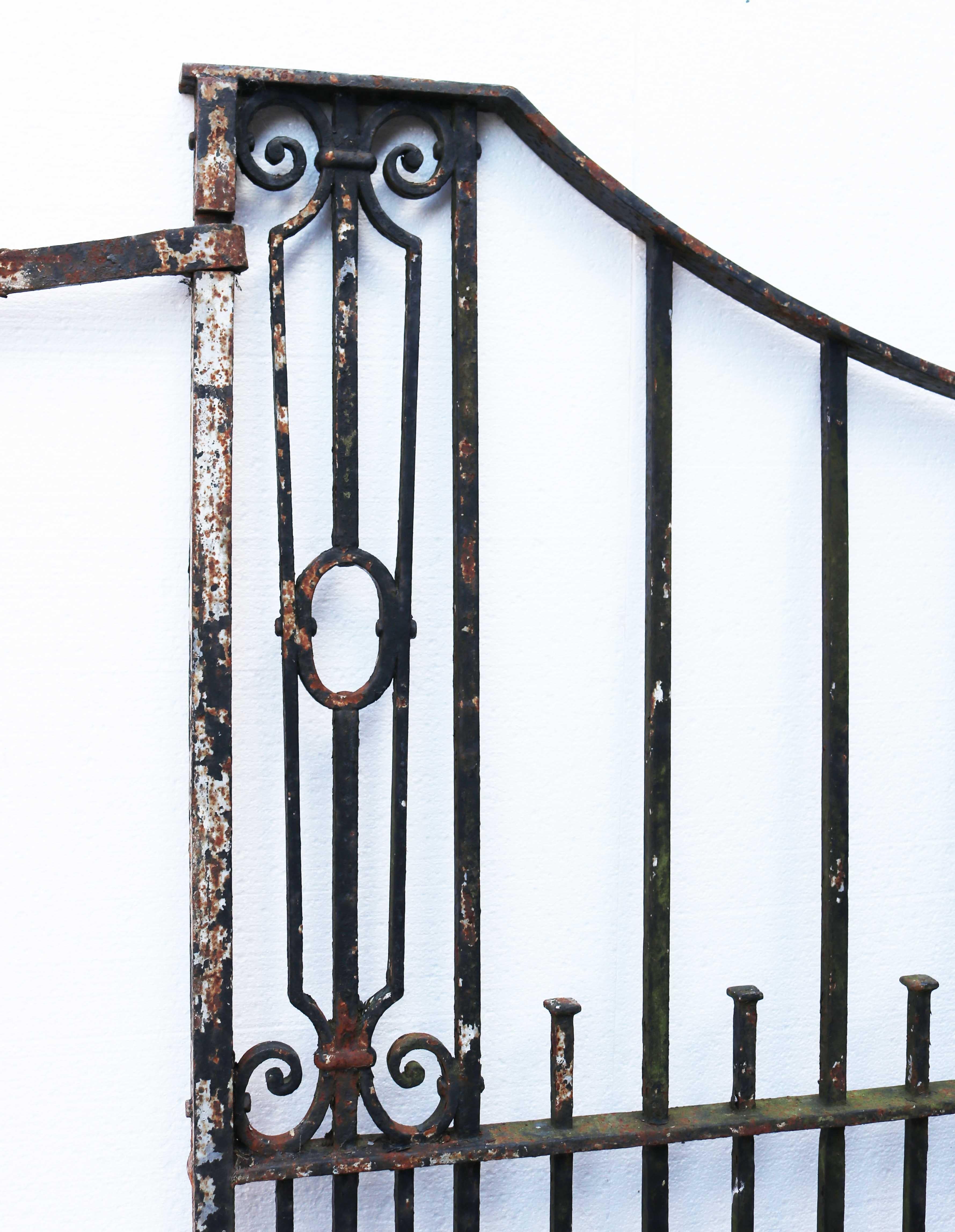 English Antique Wrought Iron Driveway Gates