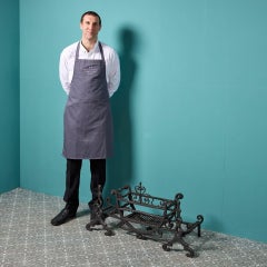 Antique Wrought Iron Fire Brazier & Fire Andirons