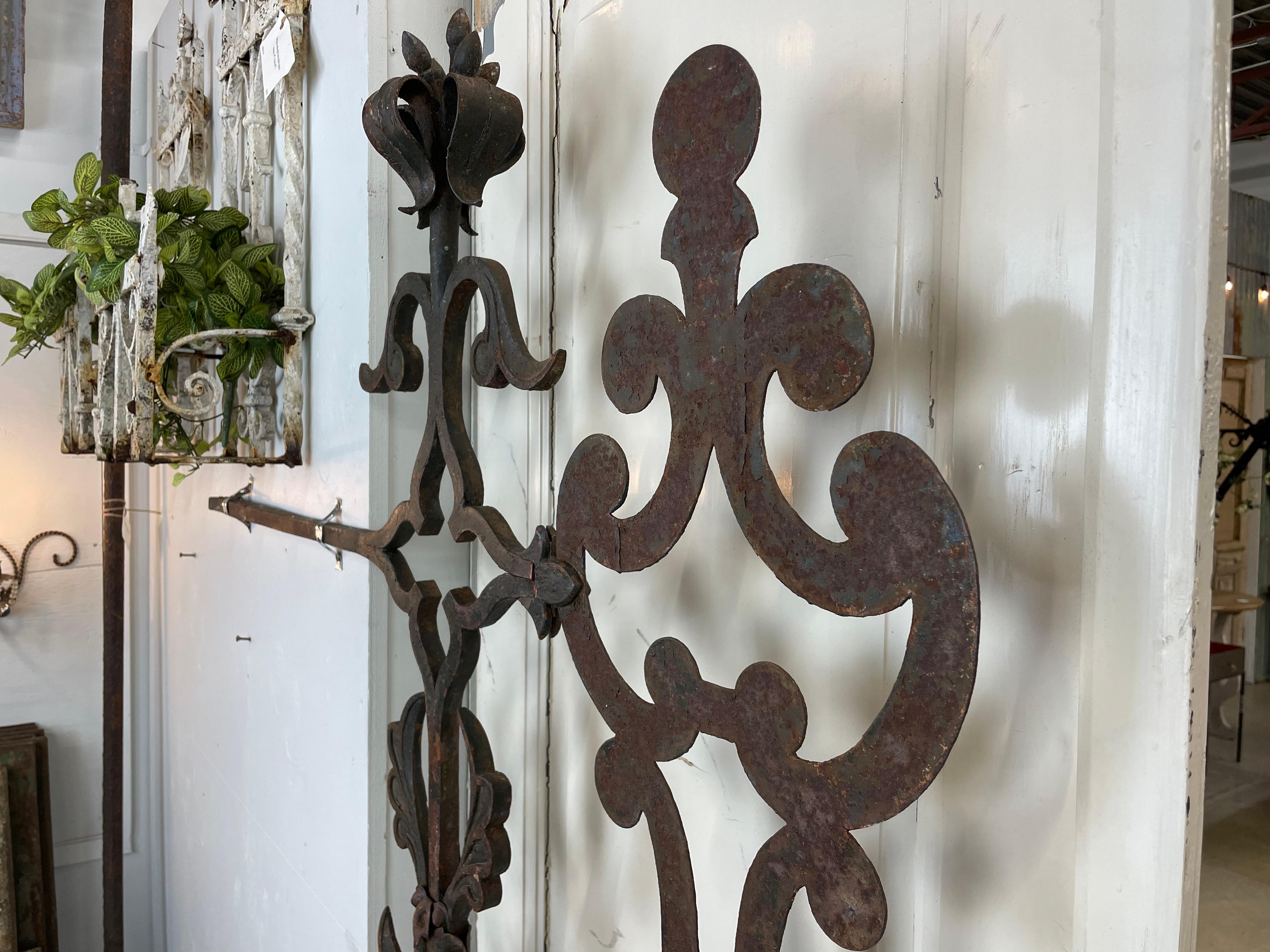 Antique Wrought Iron French Locksmith Sign For Sale 4