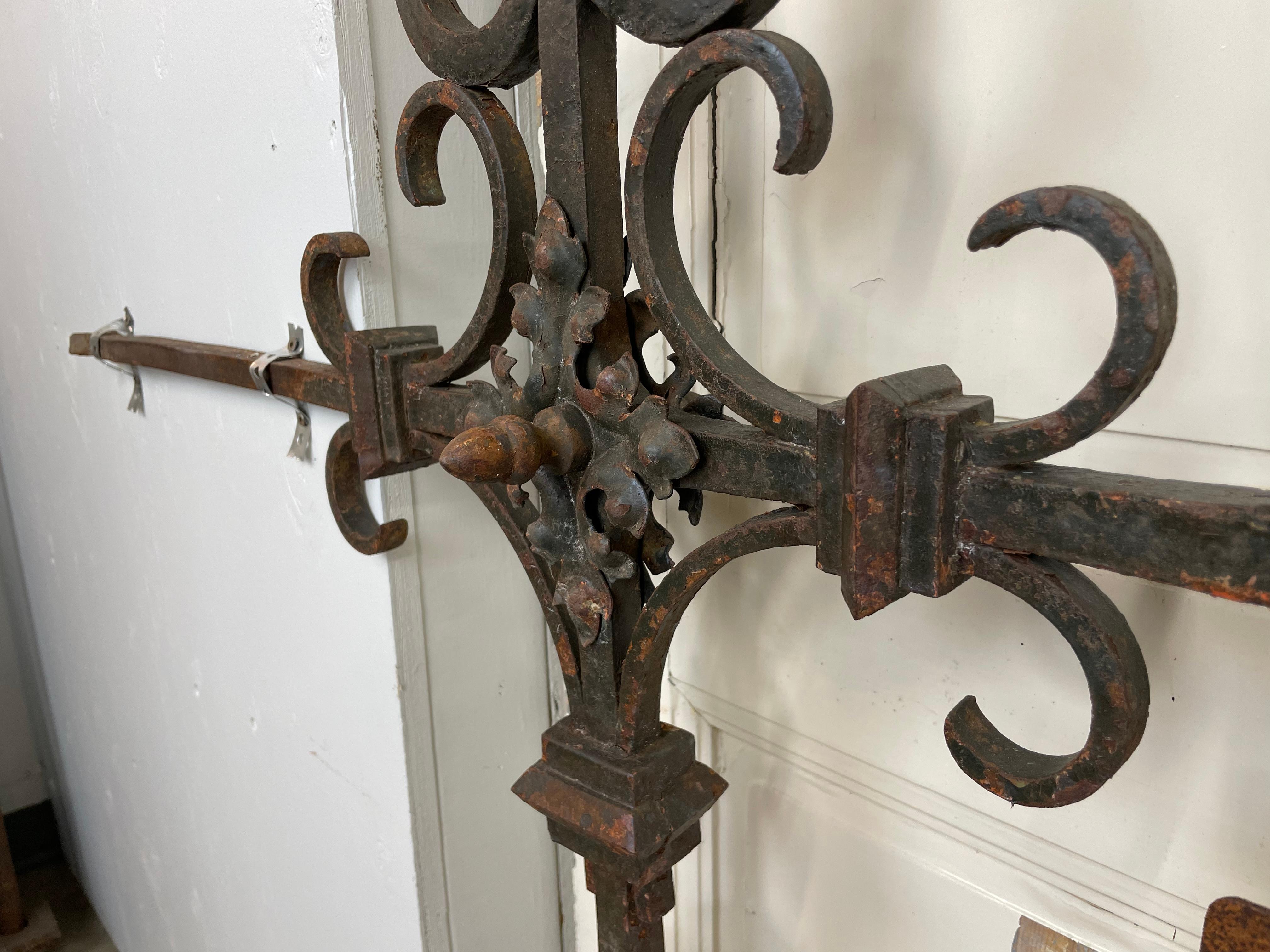 18th Century and Earlier Antique Wrought Iron French Locksmith Sign For Sale