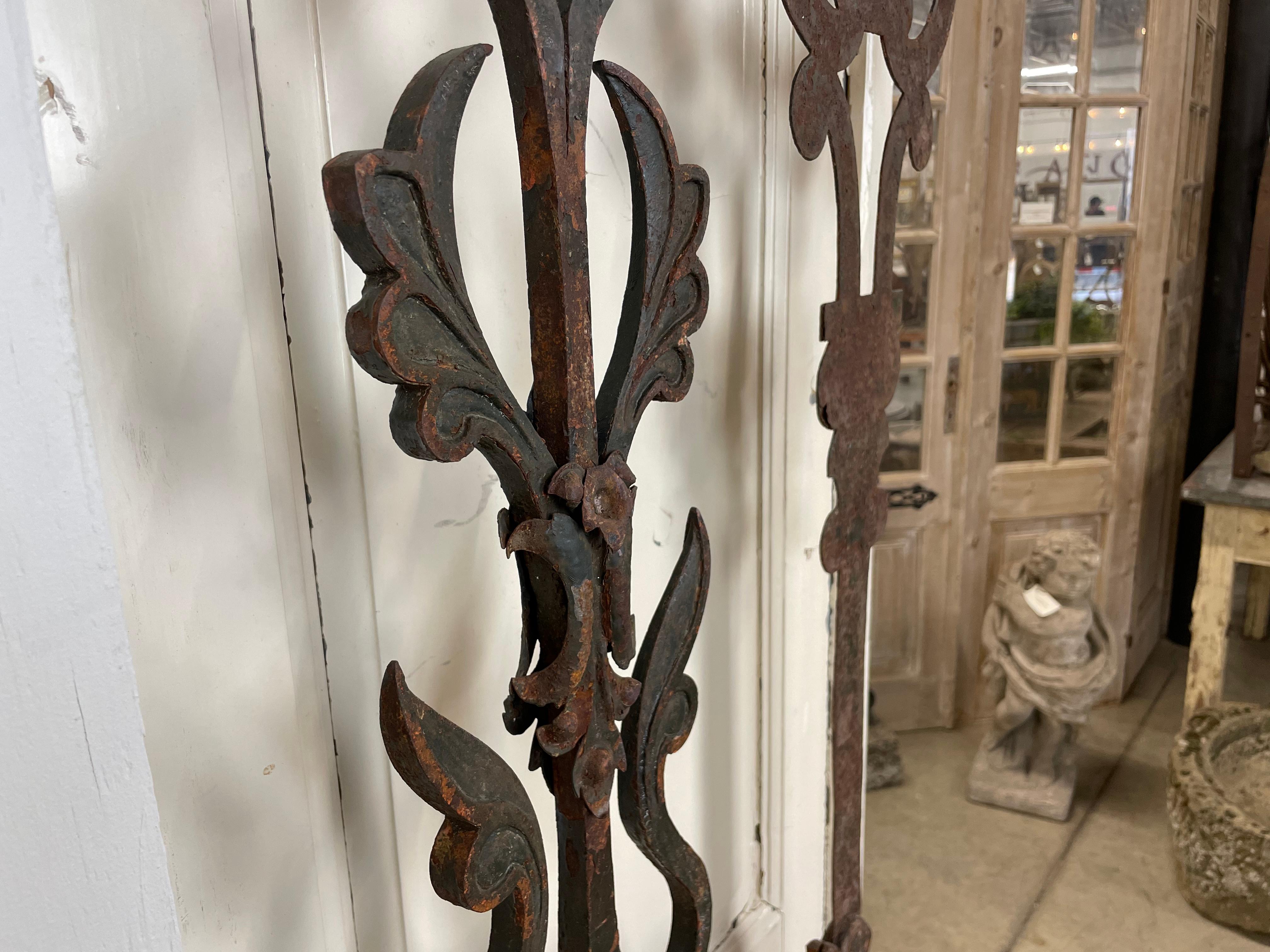 Antique Wrought Iron French Locksmith Sign For Sale 1