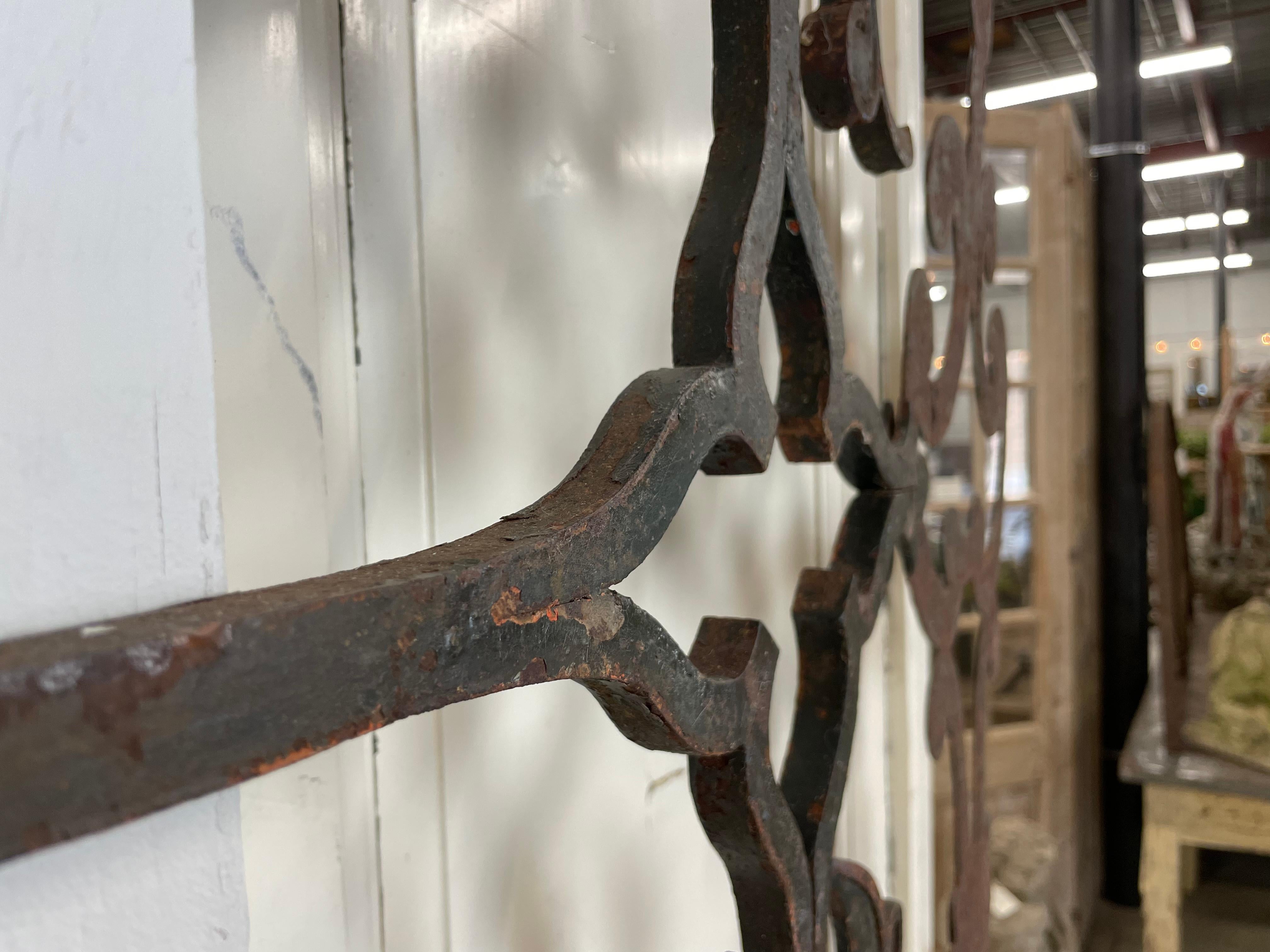 Antique Wrought Iron French Locksmith Sign For Sale 2