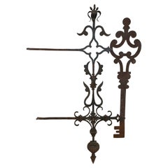 Antique Wrought Iron French Locksmith Sign