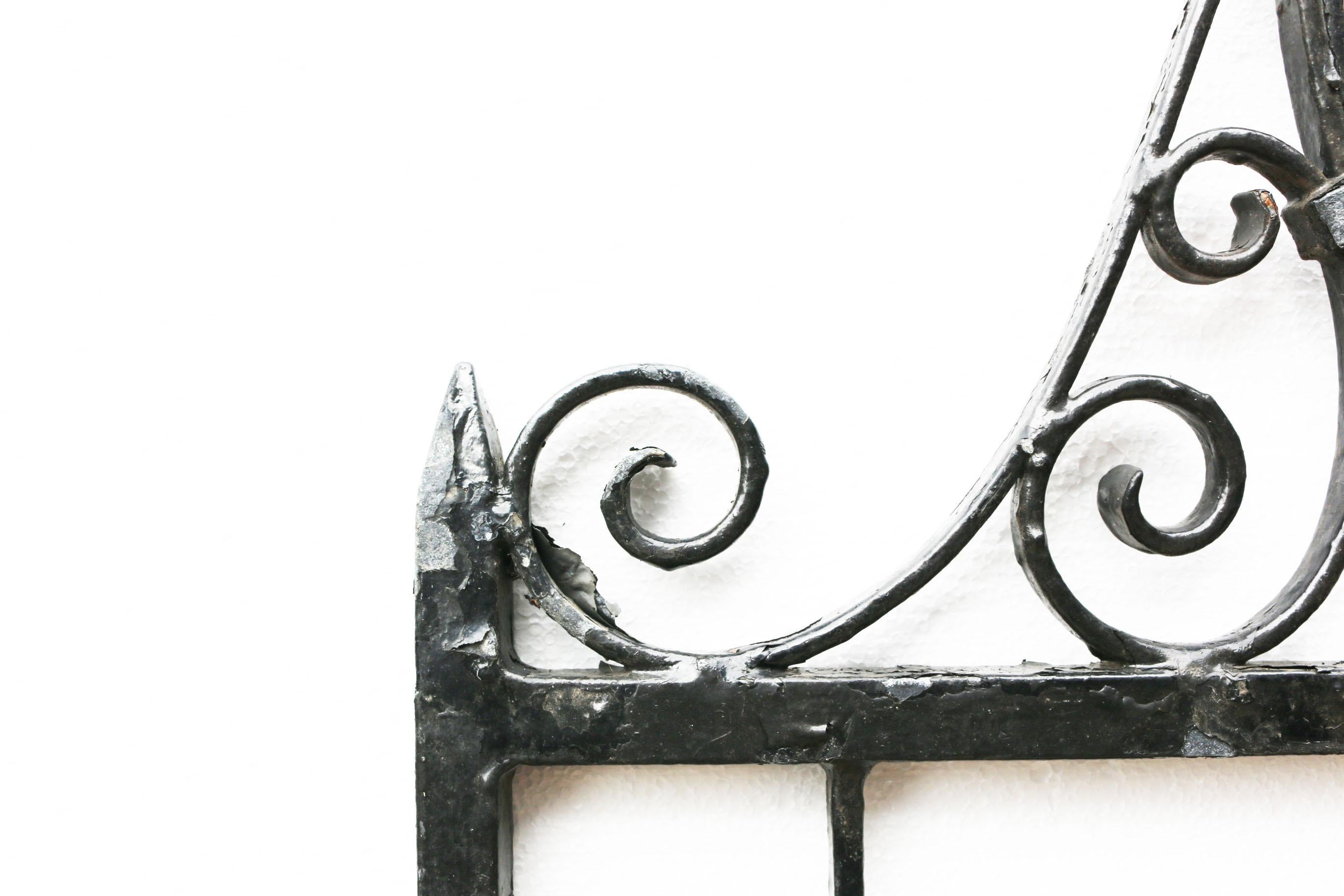 English Antique Wrought Iron Garden Gate