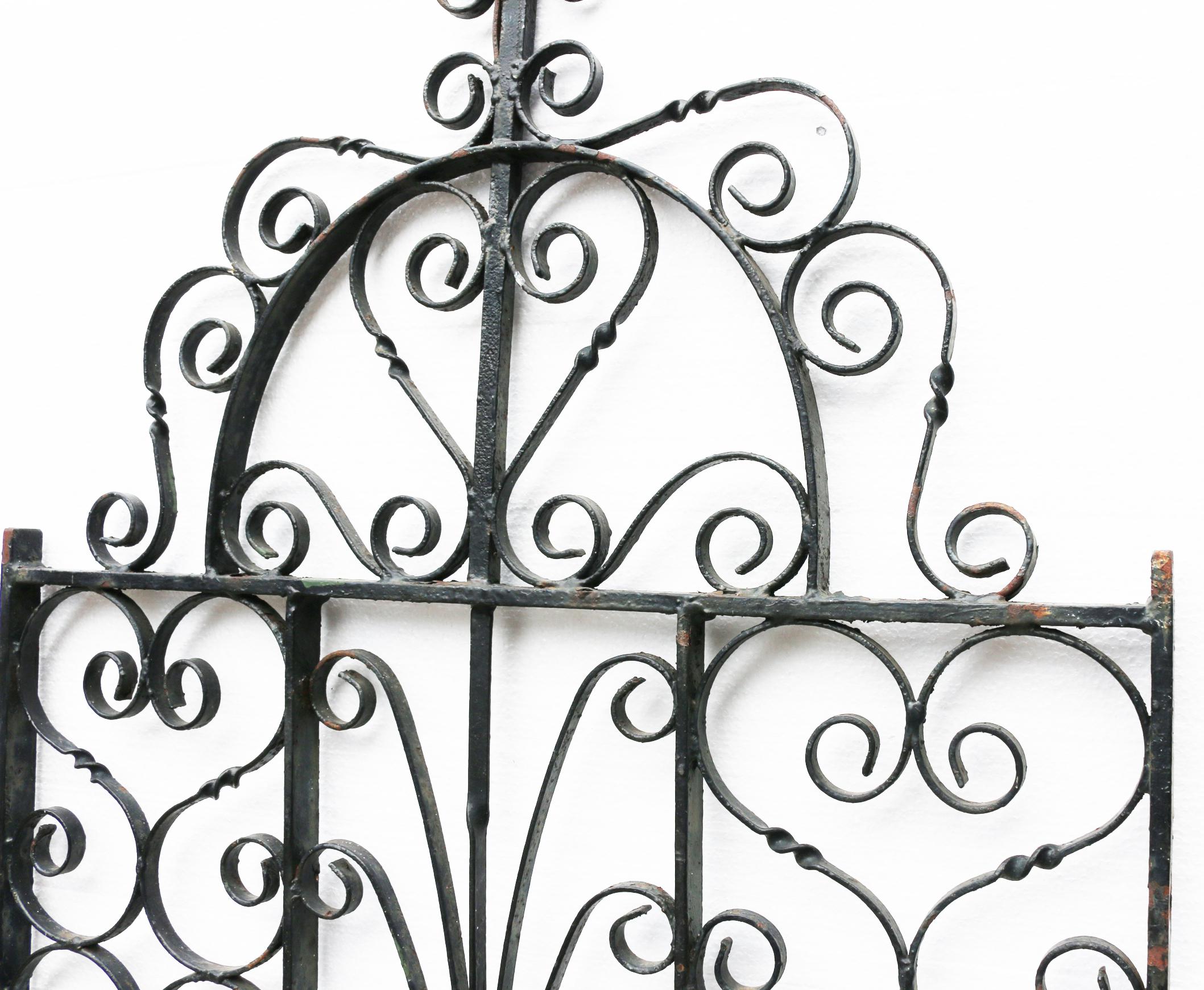 English Antique Wrought Iron Garden Gate