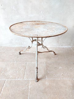 Antique wrought iron Grassin a Arras garden table