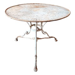 Antique wrought iron Grassin a Arras garden table