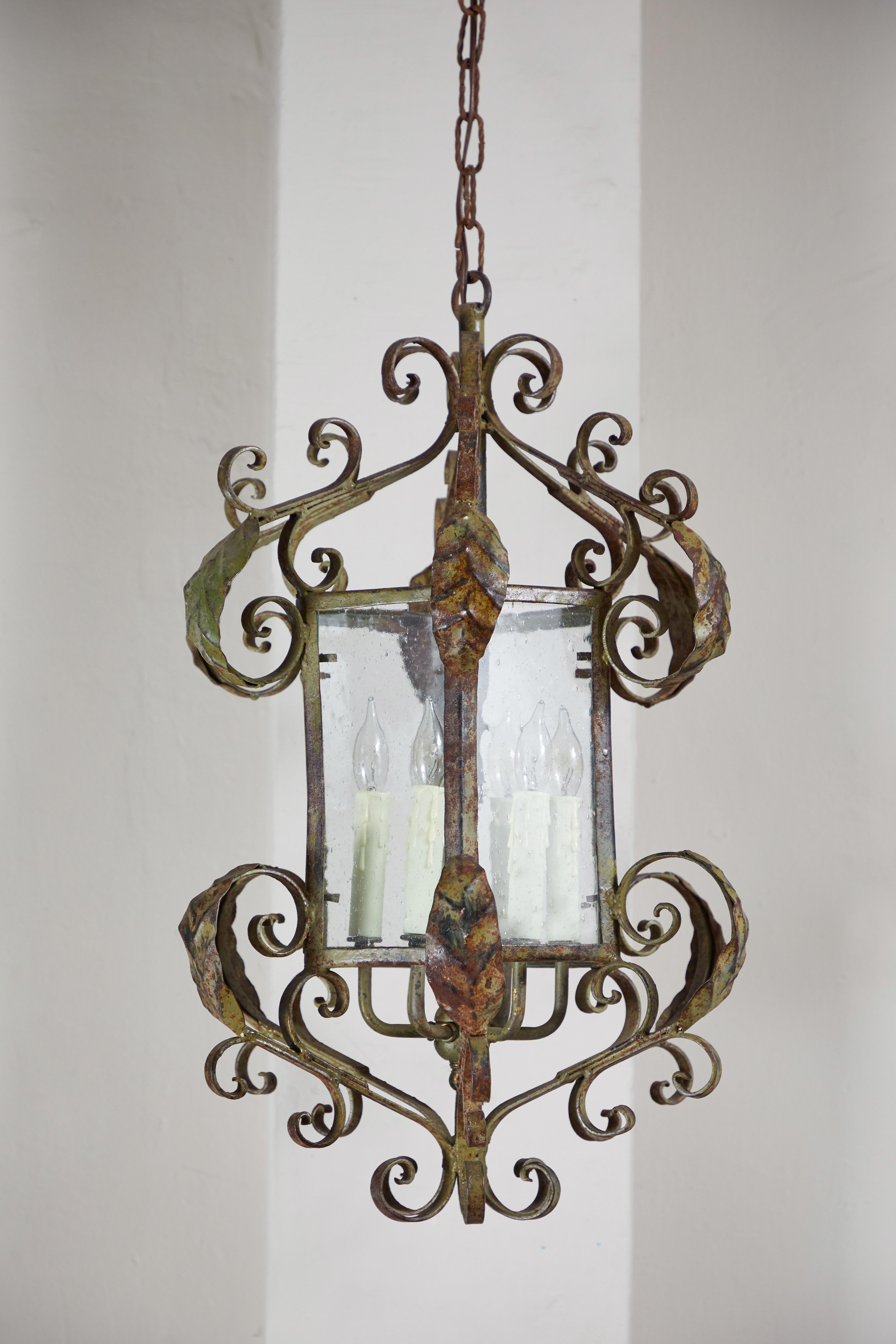 Updated wiring. Candle fixture and original glass.