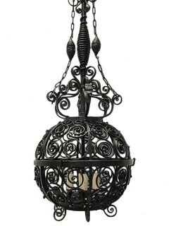 Antique Wrought Iron Lantern