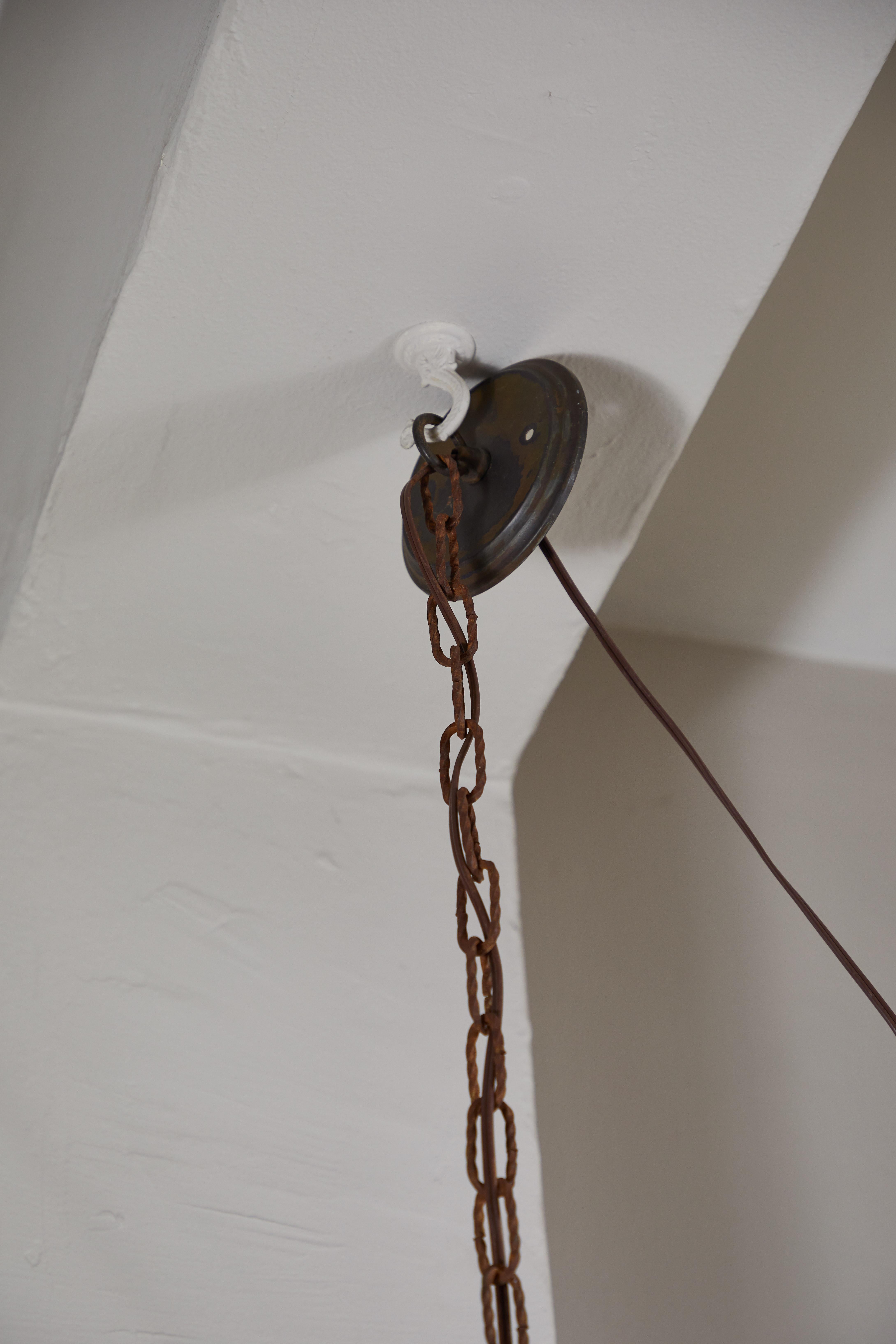 Antique Wrought Iron Lantern For Sale 1