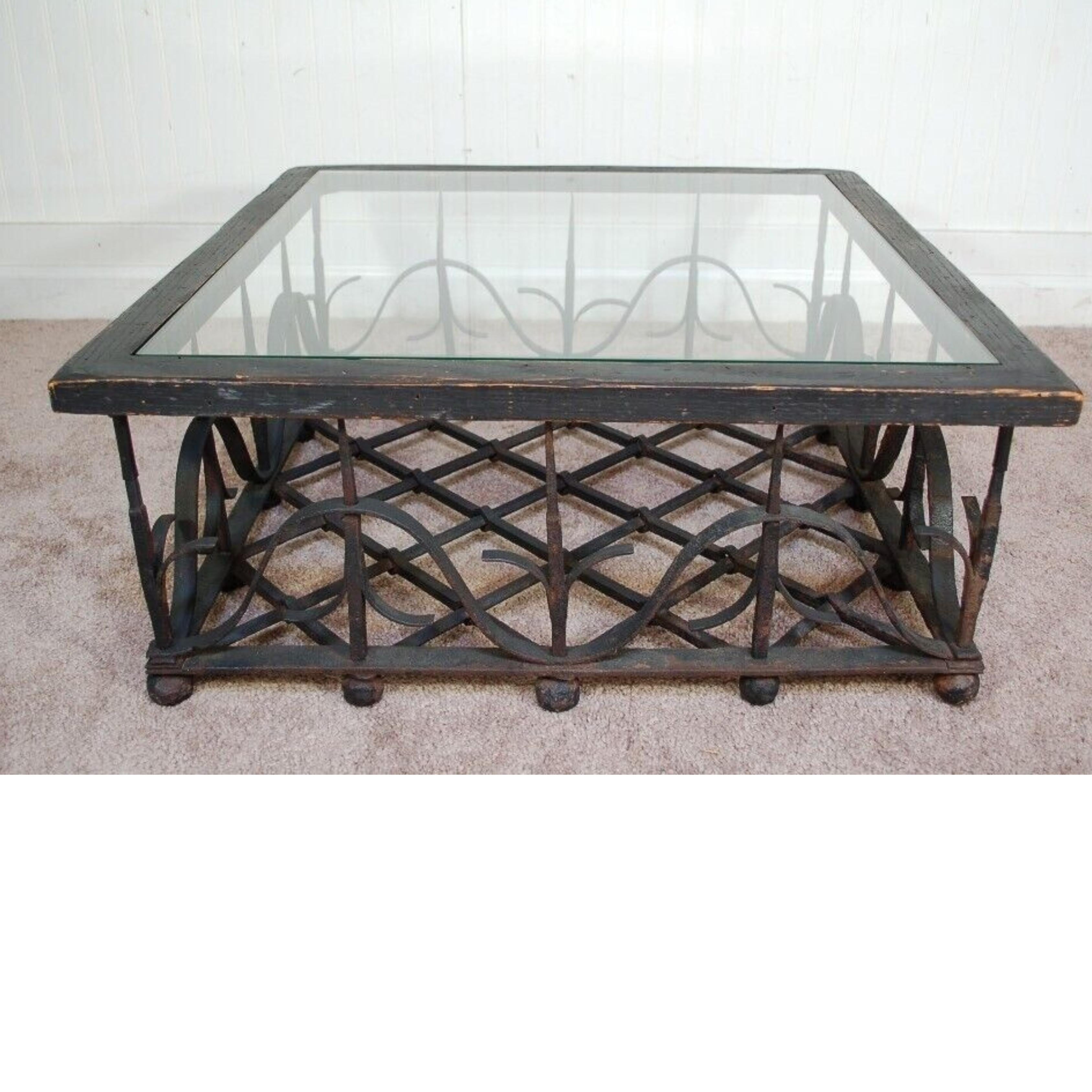 Antique Wrought Iron Mission Arts & Crafts Coffee Table Samuel Yellin Style For Sale 4
