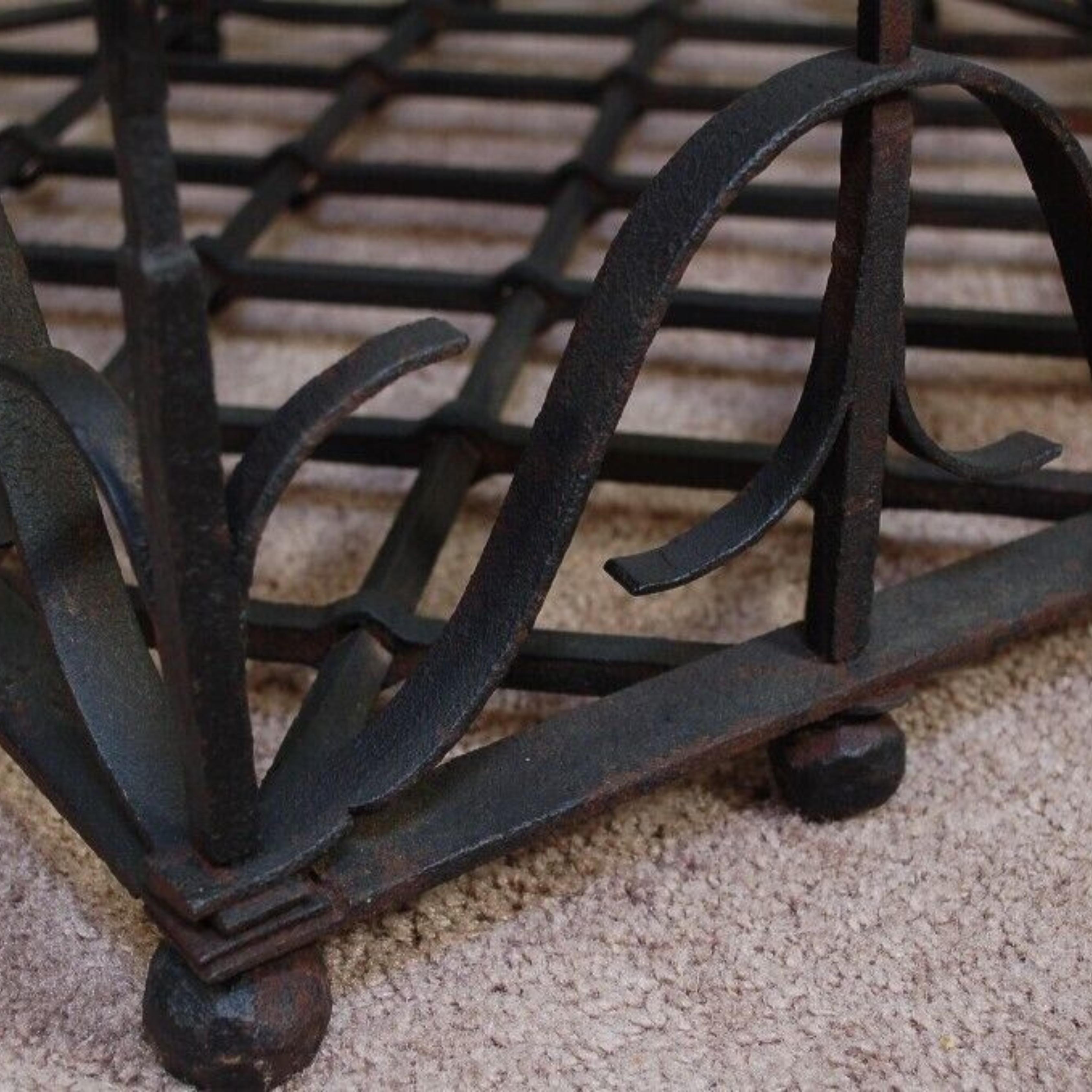Antique Wrought Iron Mission Arts & Crafts Coffee Table Samuel Yellin Style In Good Condition For Sale In Philadelphia, PA