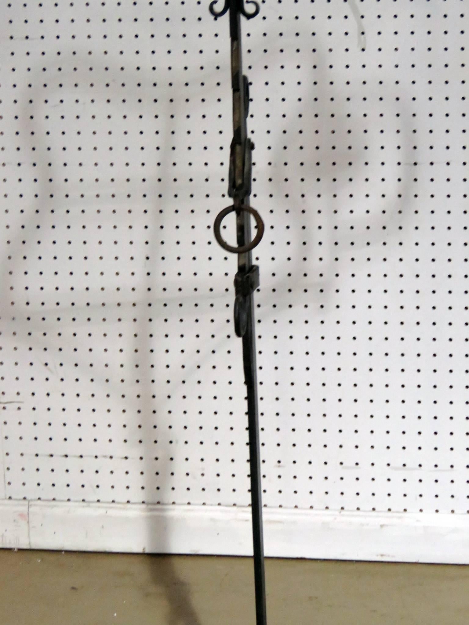 Antique Wrought Iron Music Stand Attributed to Samuel Yellin In Good Condition In Swedesboro, NJ