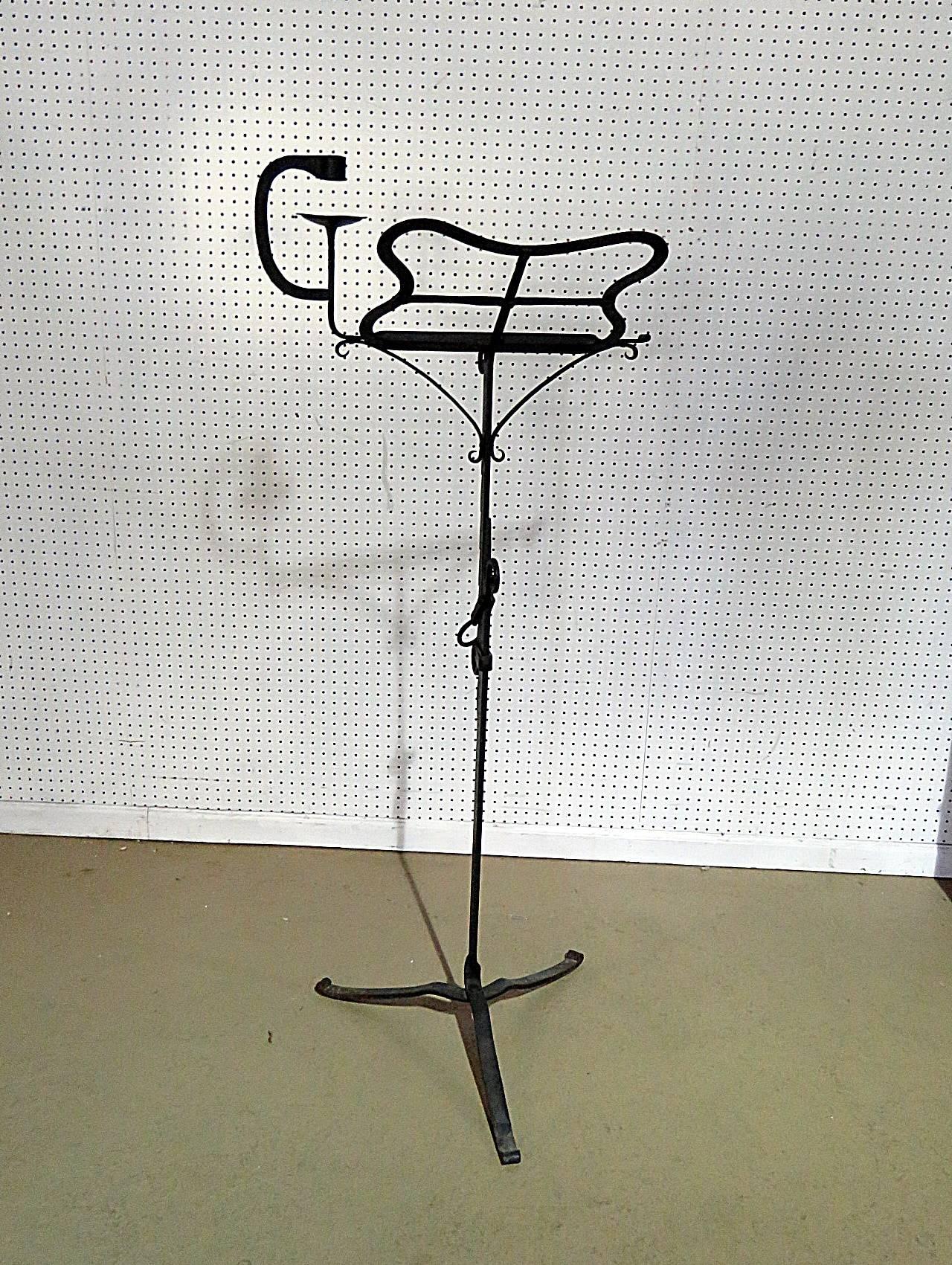 Antique Wrought Iron Music Stand Attributed to Samuel Yellin 3
