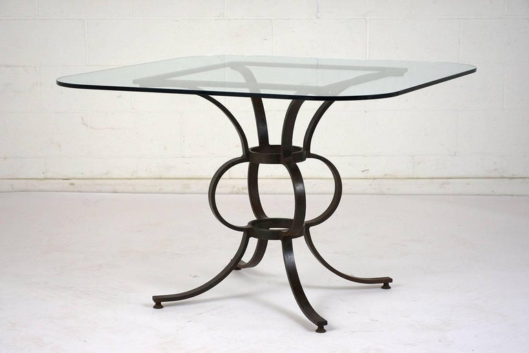 Antique Wrought Iron Patio Table For Sale at 1stdibs