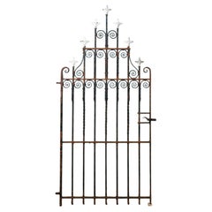 Antique Wrought Iron Pedestrian Garden Gate