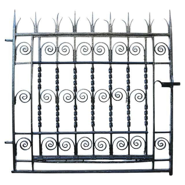 Iron Gate Window Salvaged Antique Wrought Iron Window For Sale at 1stDibs | half circle ...