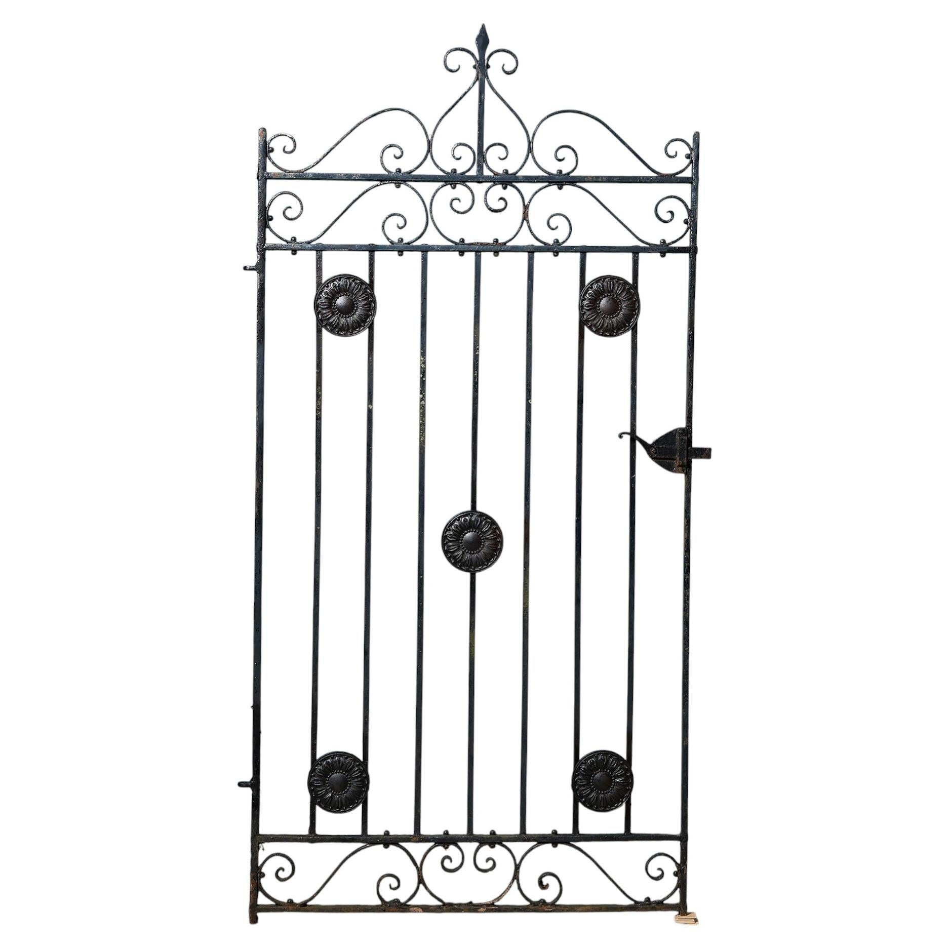 Antique Wrought Iron Pedestrian Gate