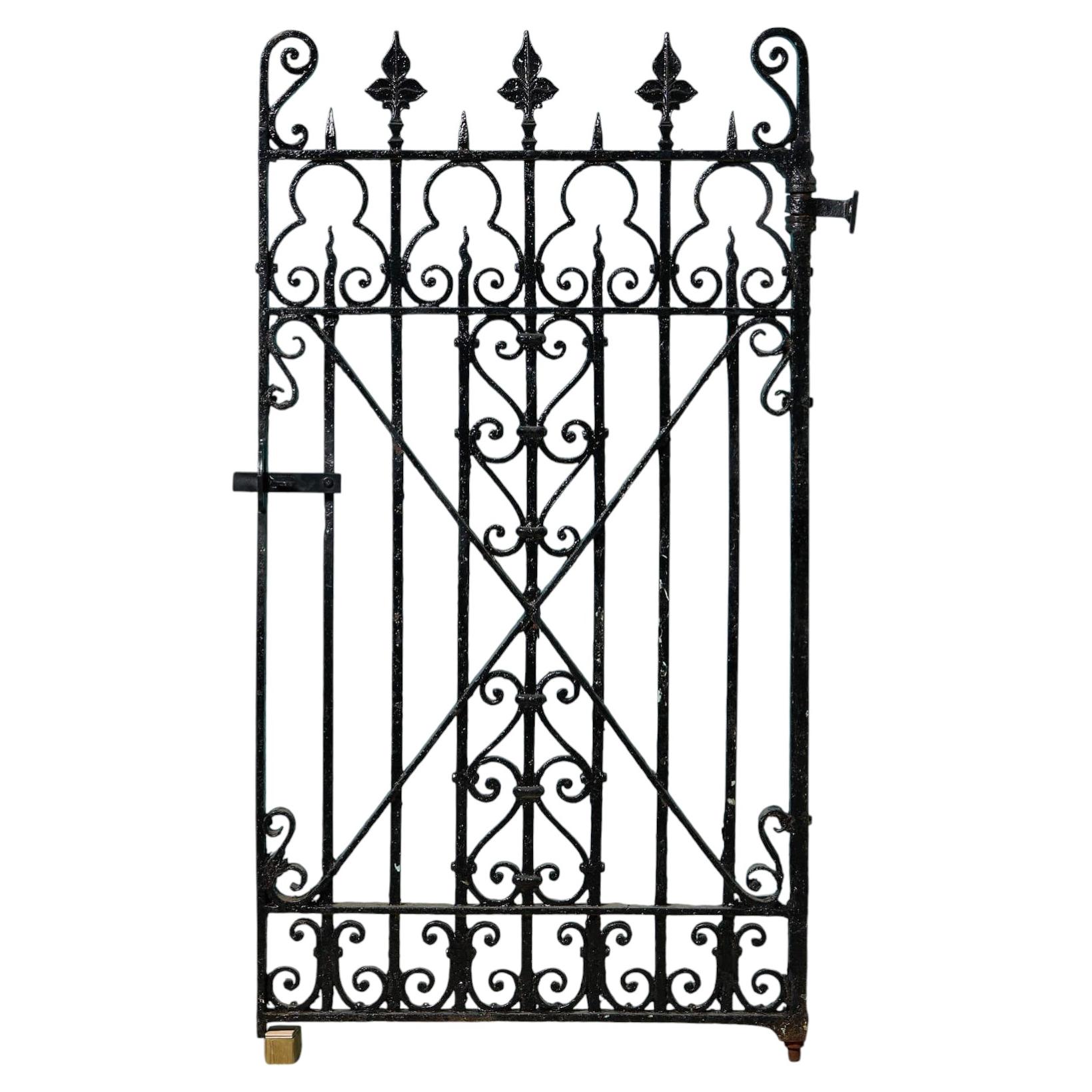 Antique Wrought Iron Pedestrian Gate