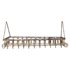 Antique Wrought Iron Pot Rack