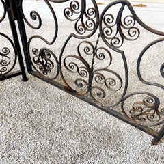 Antique Wrought Iron Room Divider - 4 Panels