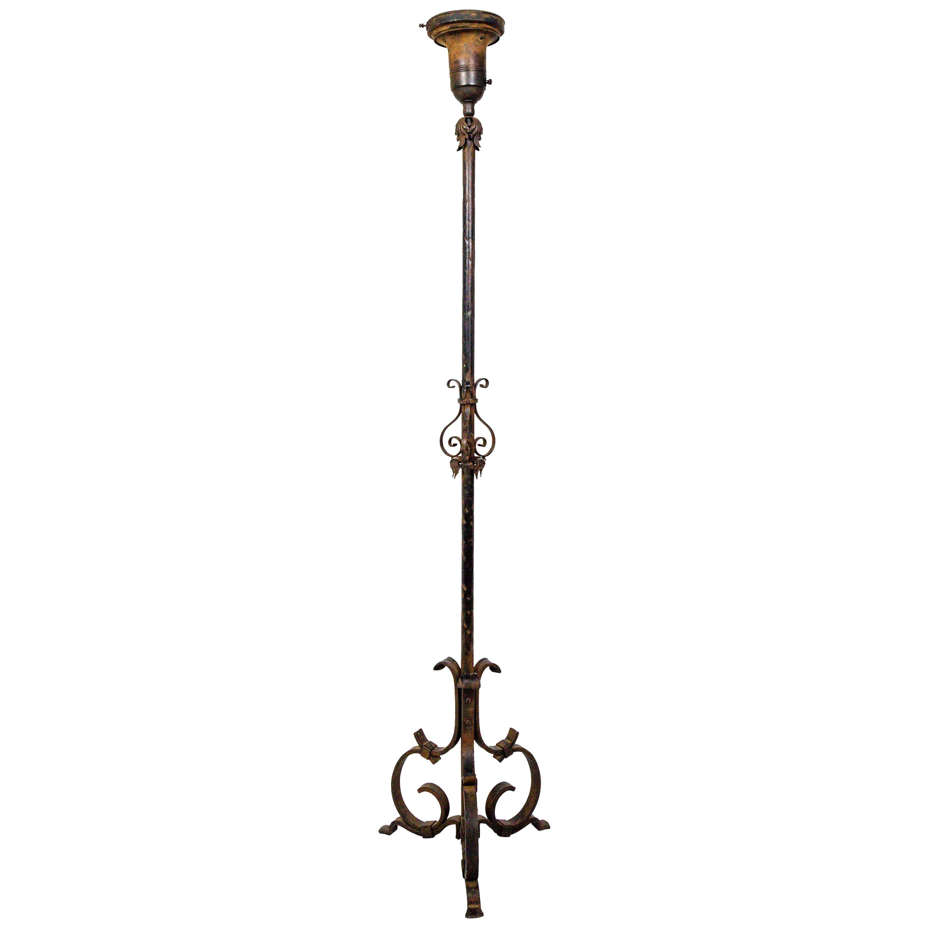 iron scroll floor lamp