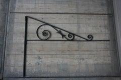 Antique Wrought Iron Shop Sign Bracket, Late 19th Century