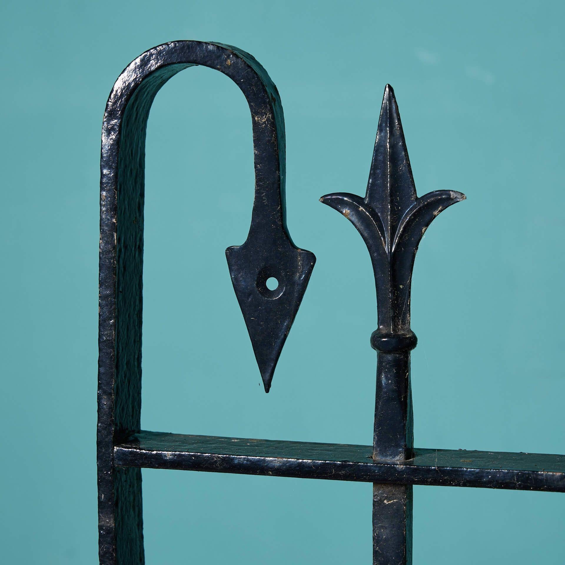 Hand-Crafted Antique Wrought Iron Side Gate For Sale