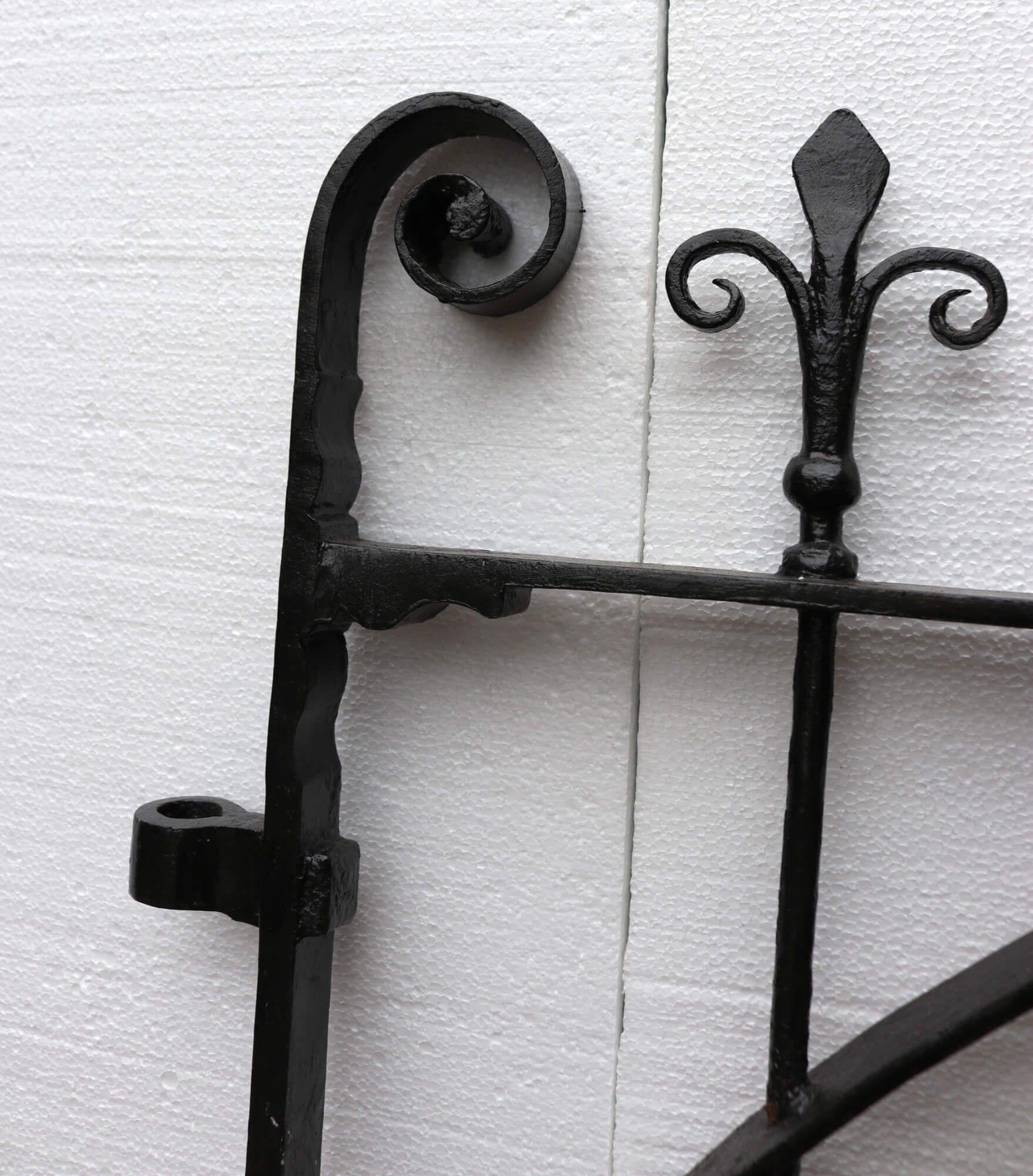 English Antique Wrought Iron Side Gate in the Georgian Style For Sale