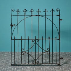 Antique Georgian Style Wrought Iron Side Gate