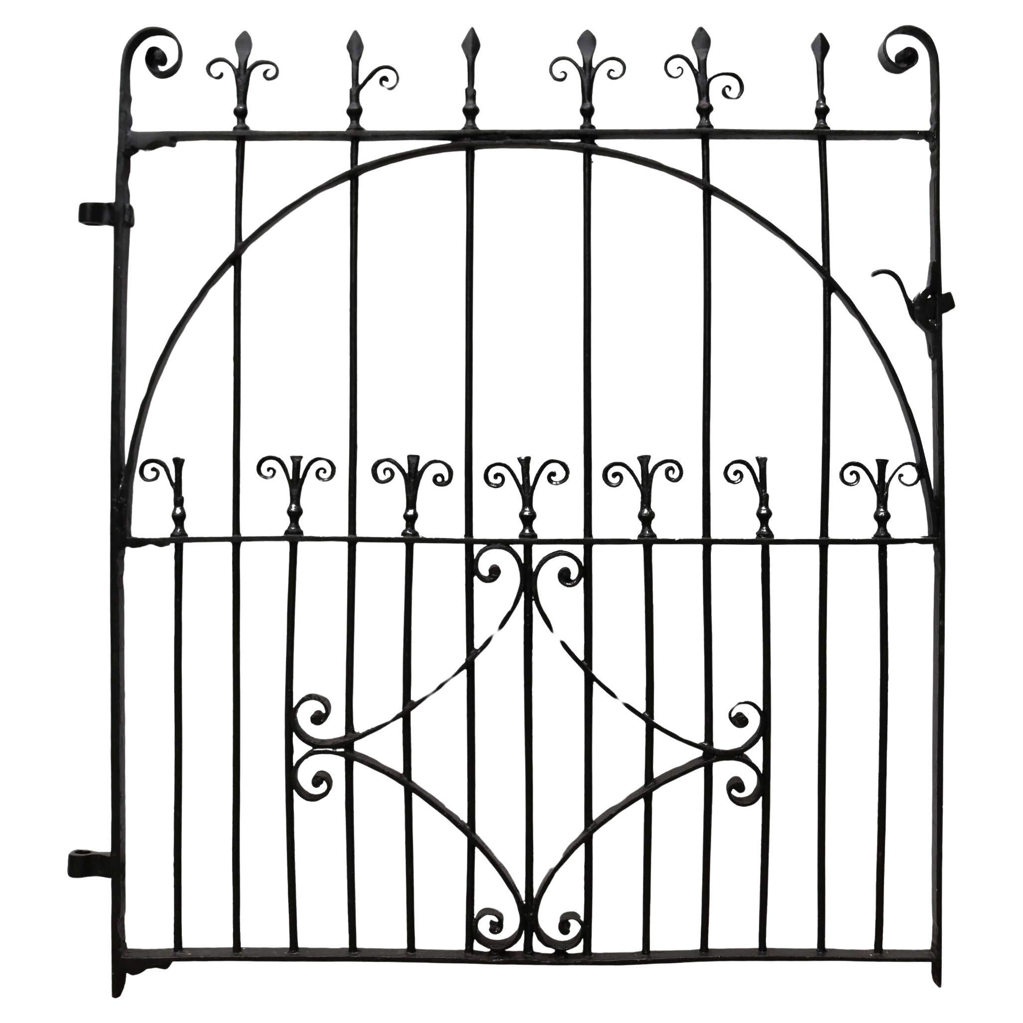 Antique Wrought Iron Side Gate in the Georgian Style For Sale