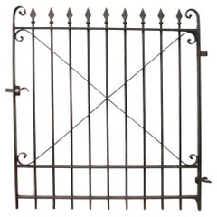 Antique Wrought Iron Spear Finial Gate