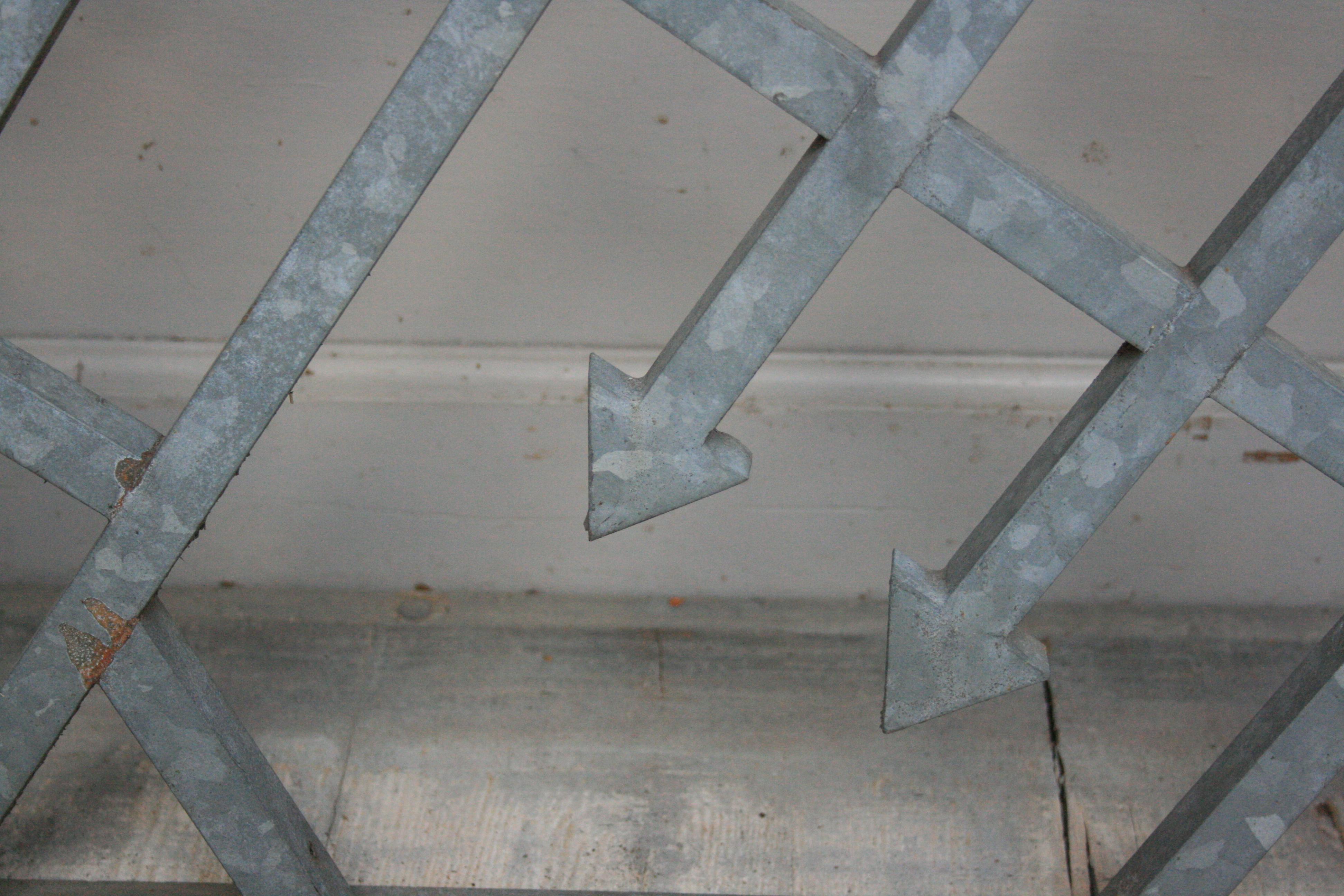 Antique Wrought Iron Stair Railing, Sandblasted and Galvanized For Sale 3