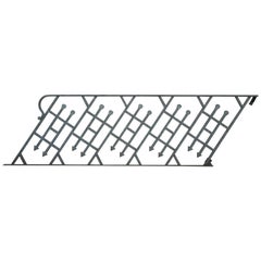 Antique Wrought Iron Stair Railing, Sandblasted and Galvanized