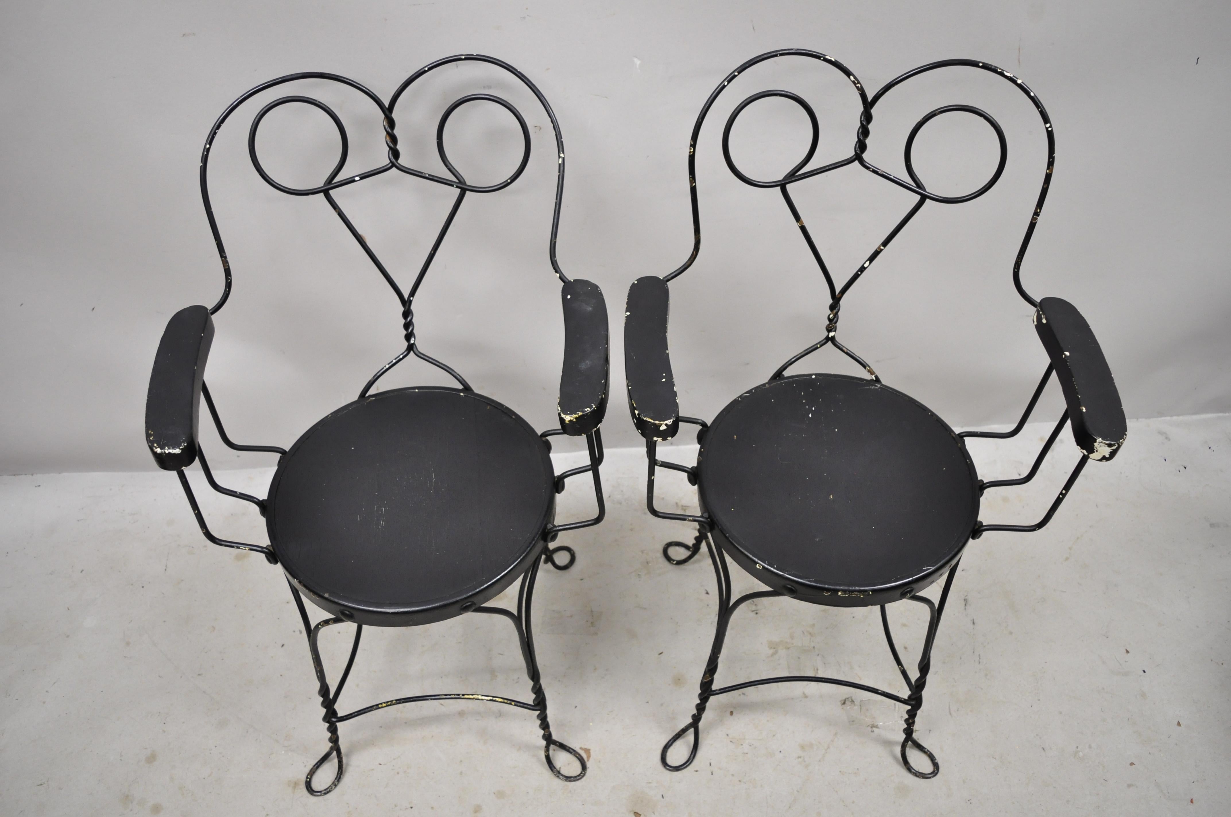 metal ice cream chairs