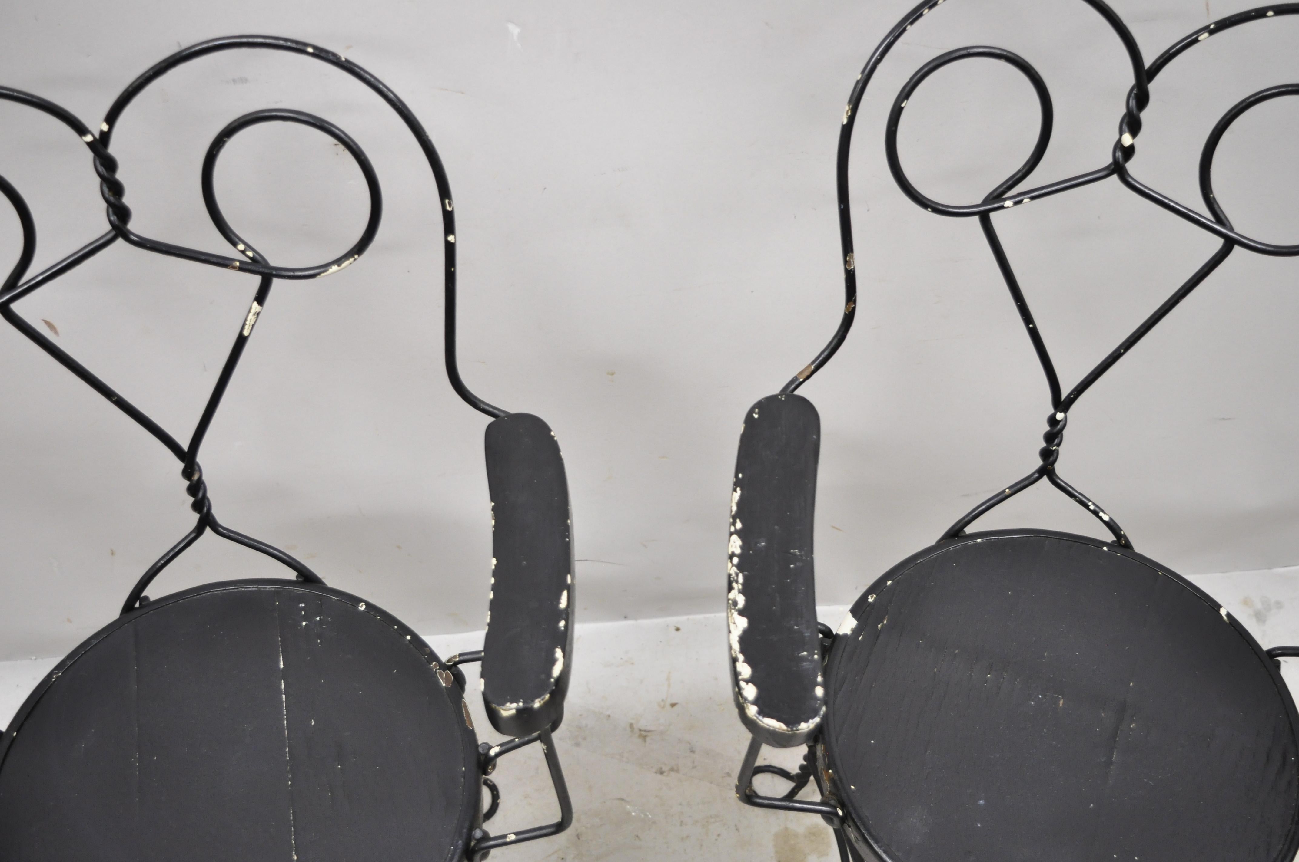 wrought iron ice cream parlor chairs