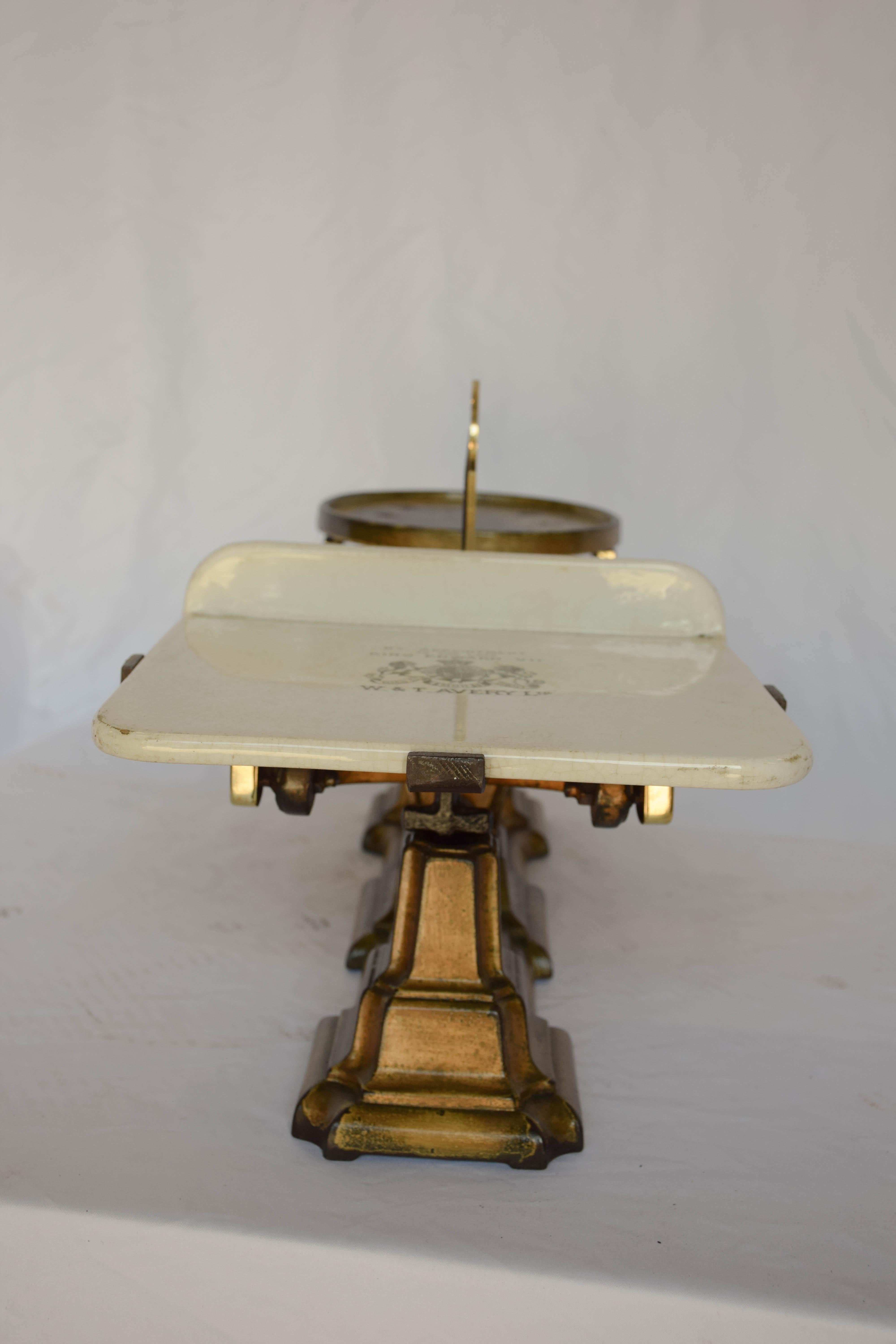 Antique Wrought Iron Weight Balance Scale by W and T Avery Ltd. 1