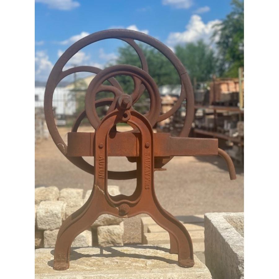 Cast Antique Wrought Iron Wellhead Pulley For Sale