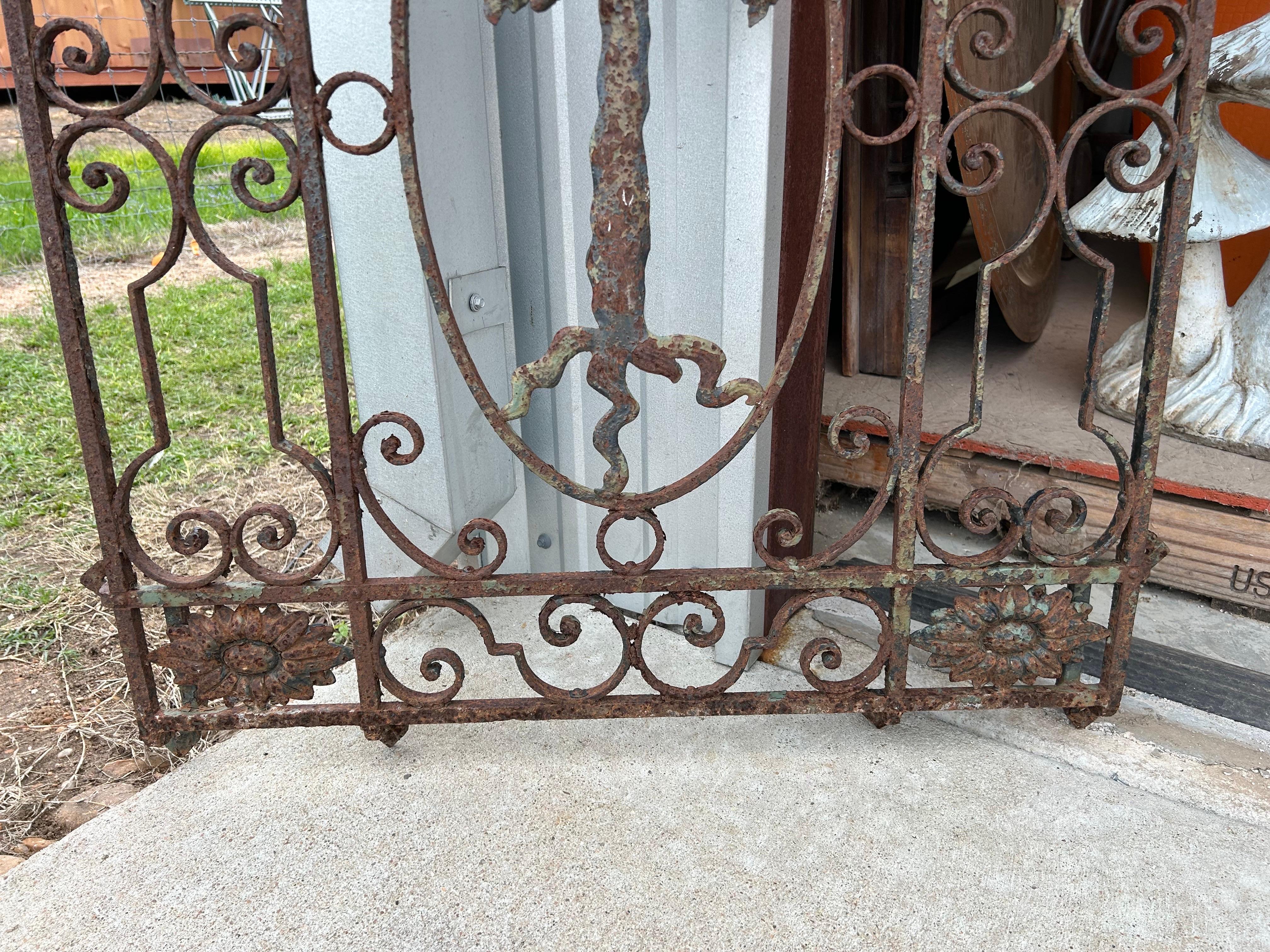 Antique Wrought Iron Window Grate For Sale 4
