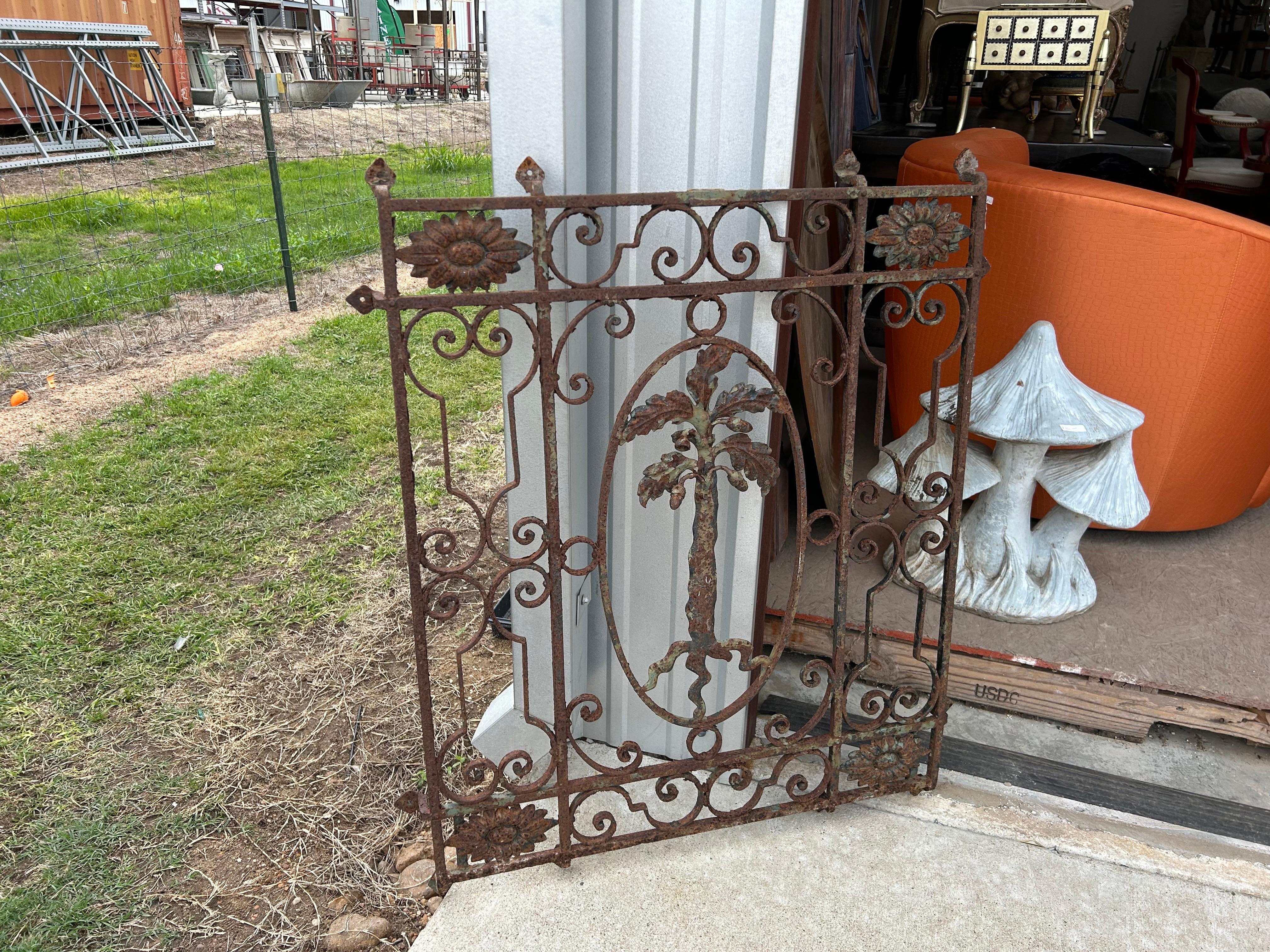 Unknown Antique Wrought Iron Window Grate For Sale