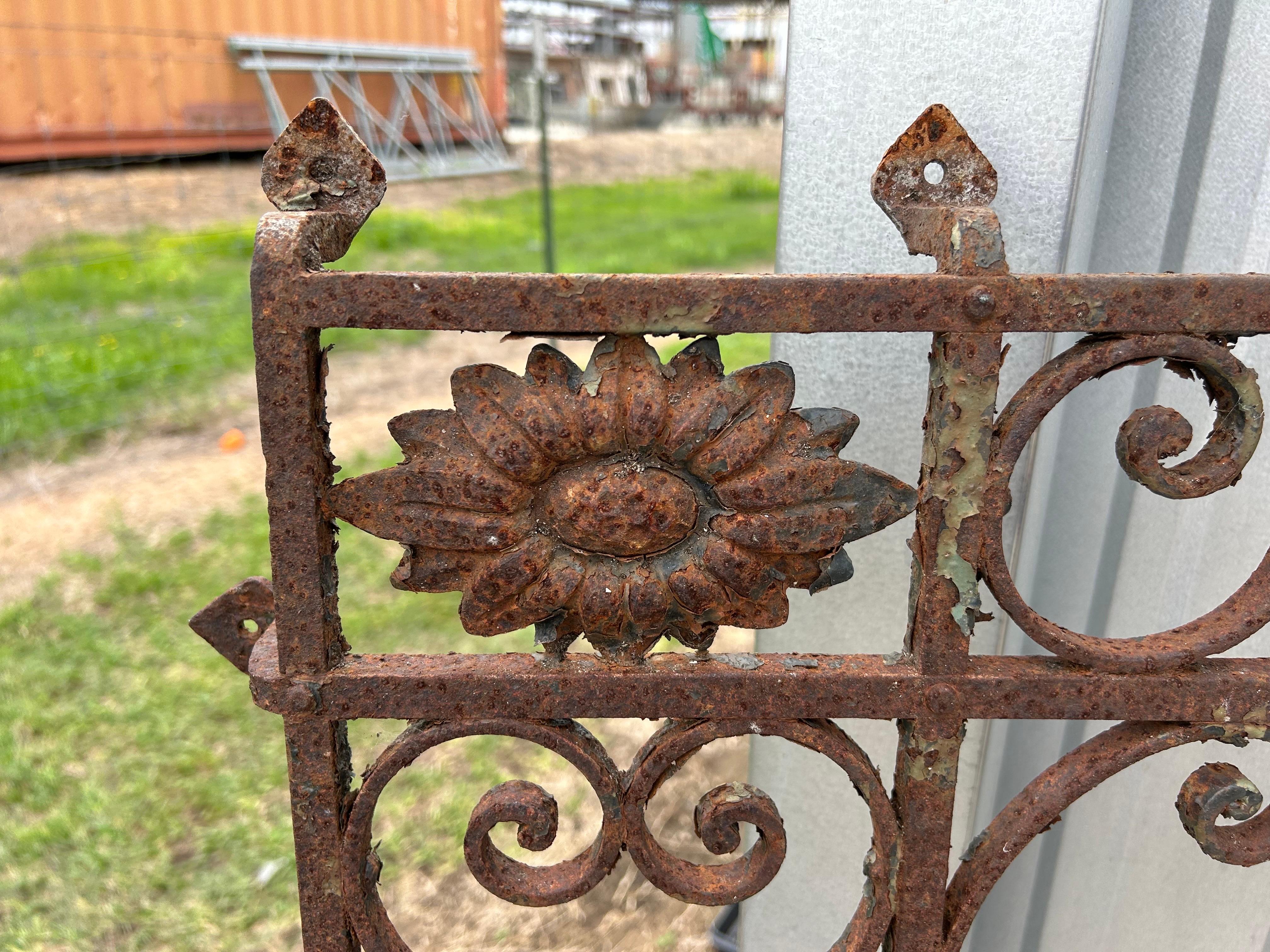 Antique Wrought Iron Window Grate For Sale 1