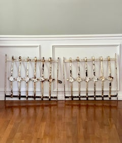 Antique Wrought Iron Window Guard Grates/Grills or Garden Gates, Set of 2