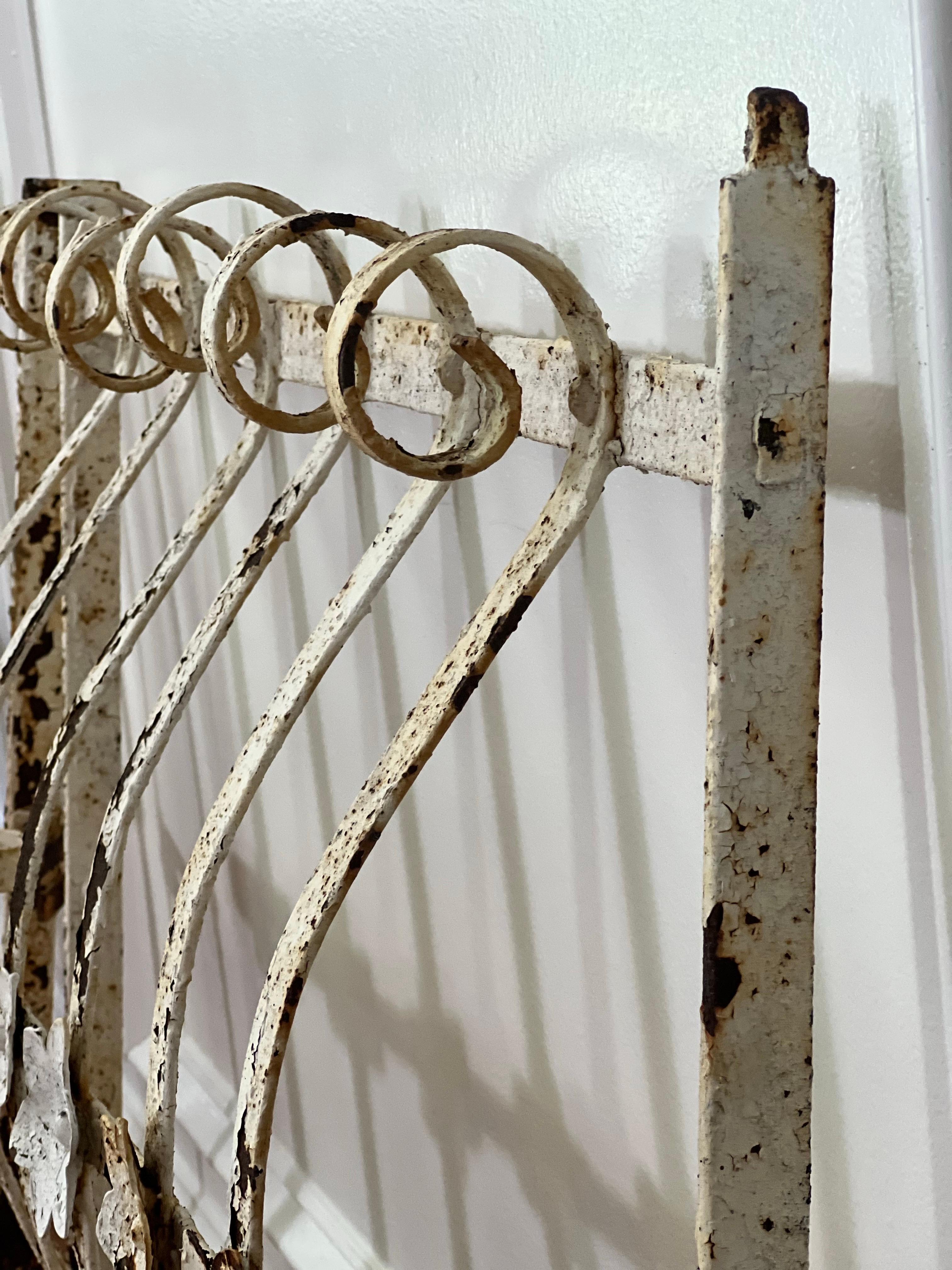 Antique Wrought Iron Window Guard Grates/Grills or Garden Gates, Set of 2 For Sale 1
