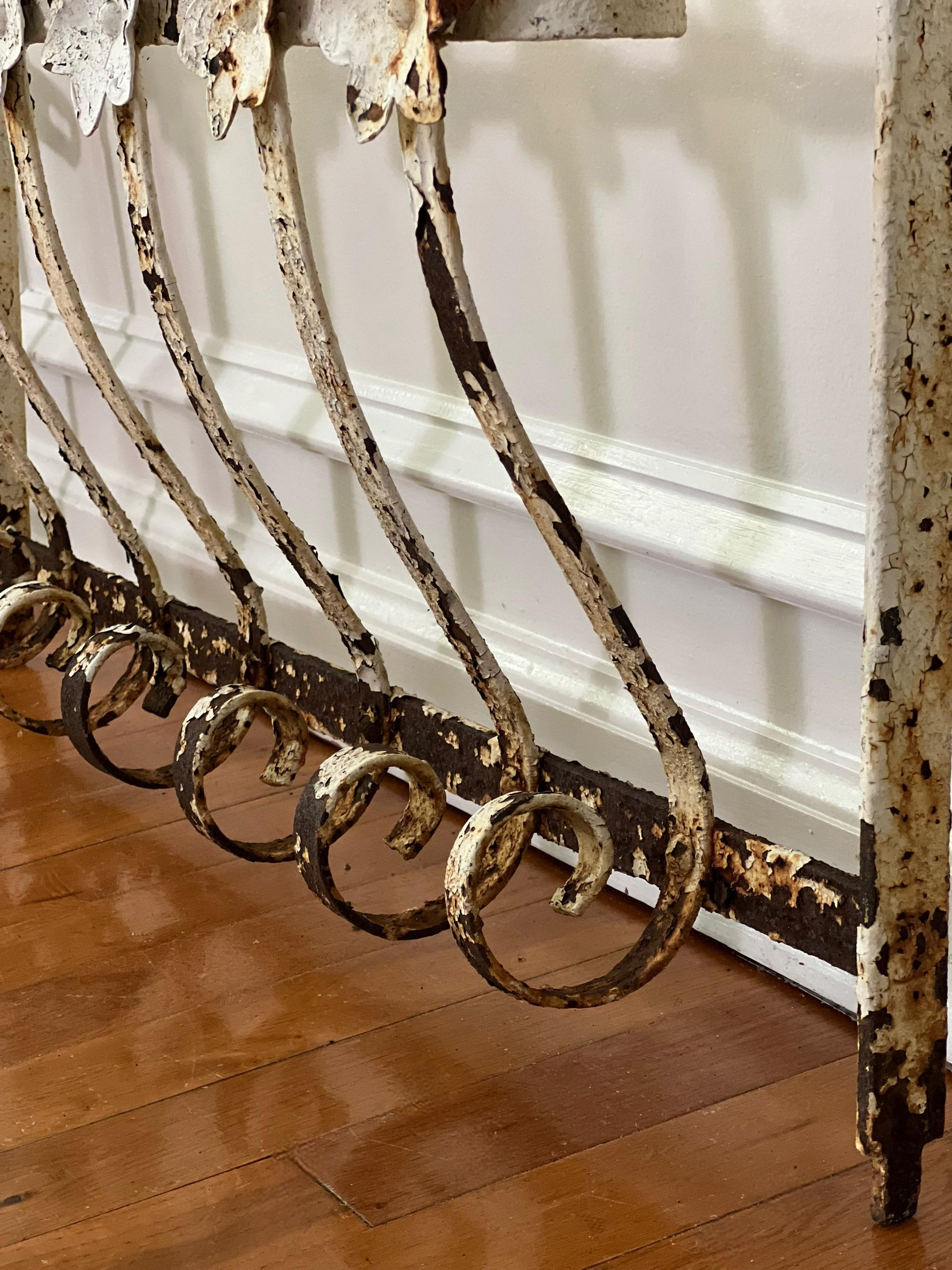 Antique Wrought Iron Window Guard Grates/Grills or Garden Gates, Set of 2 For Sale 2