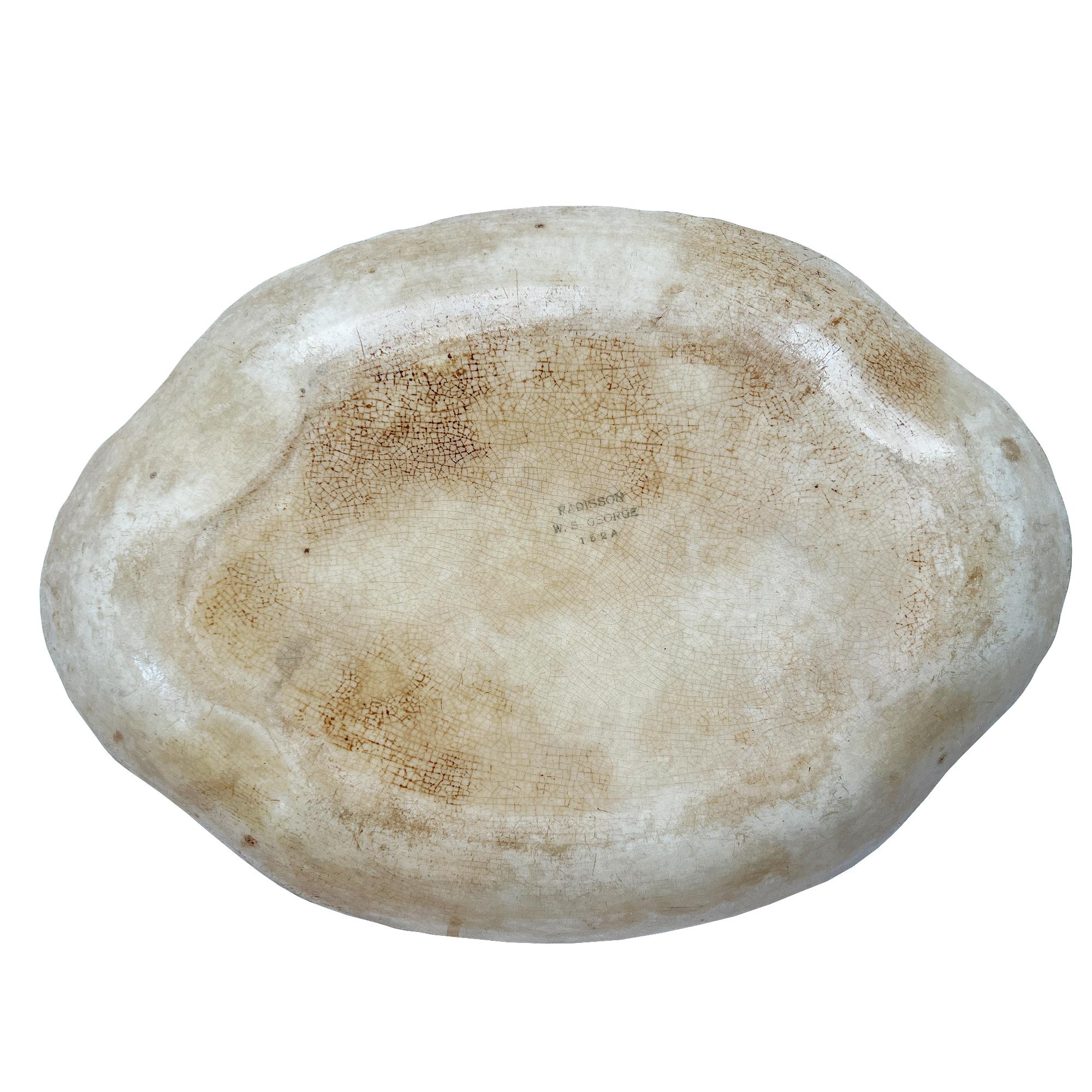 Antique W.S. George “Radisson” Bluebird Ironstone Platter, Early 20th Century For Sale 1