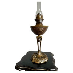 Antique W&W Kosmos Bronze Oil Lamp – Circa 1900 – Exquisite Art Nouveau Design